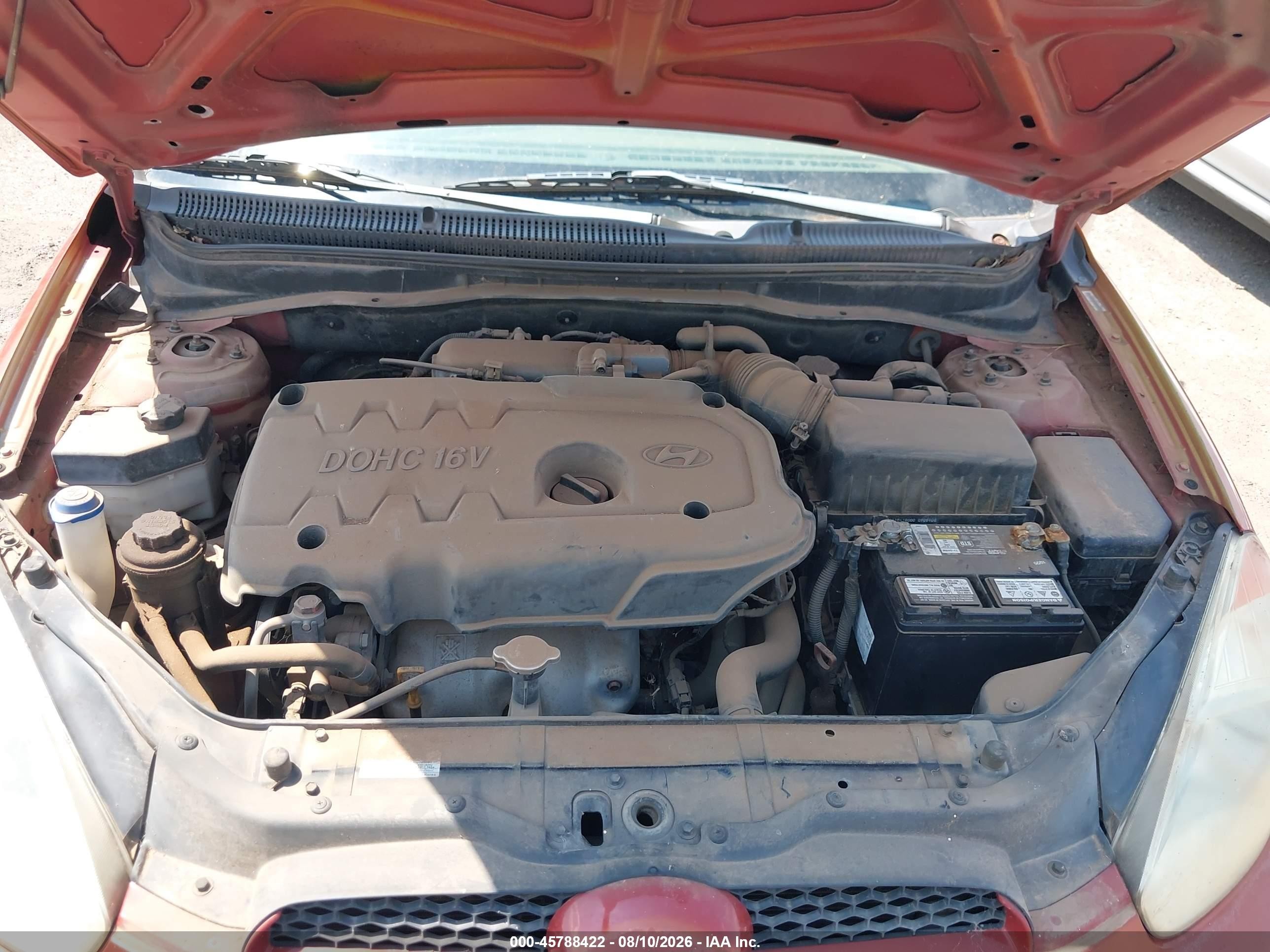 2008 Hyundai Accent Gs Orange vin: KMHCM36C18U063838