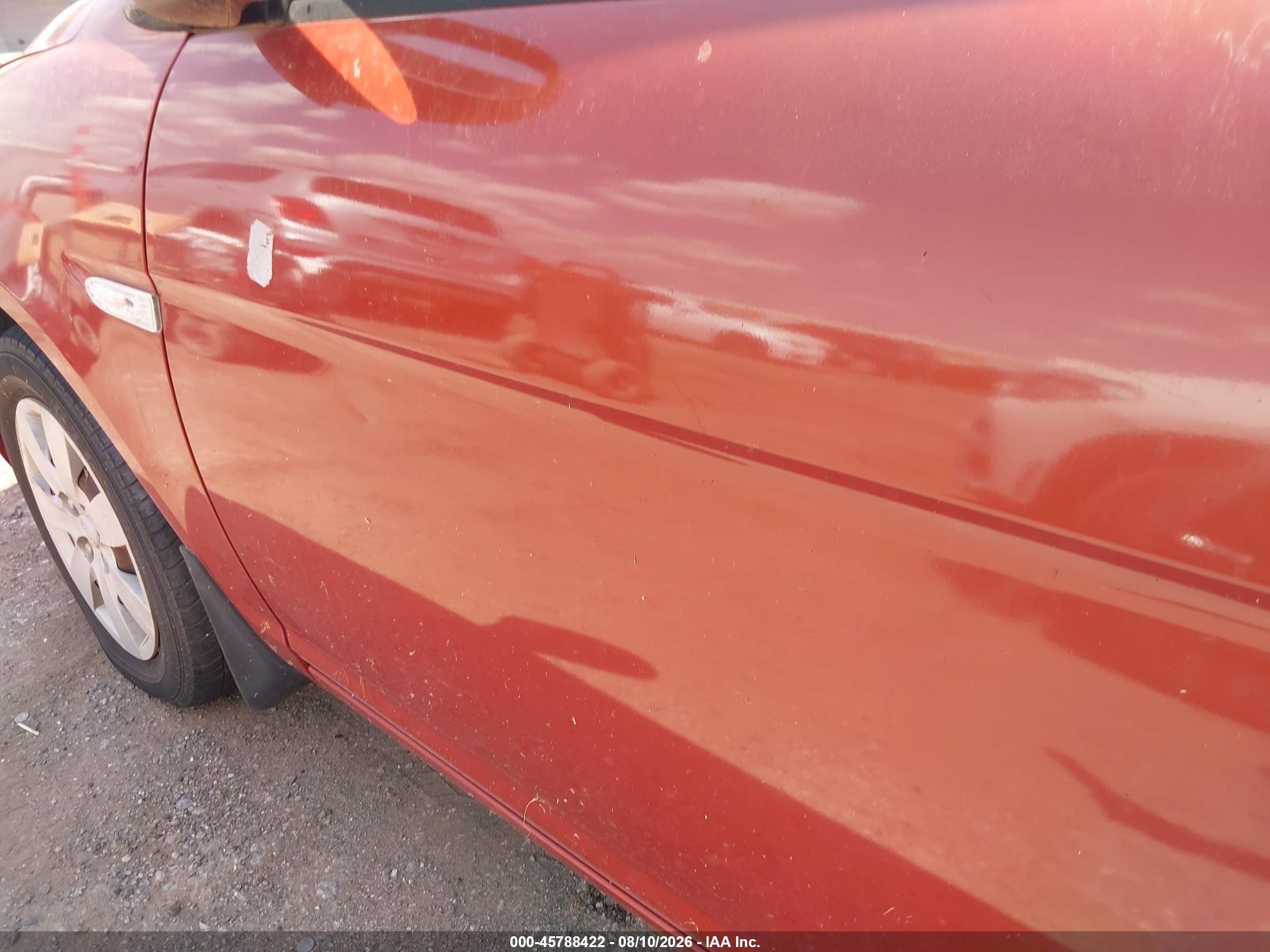 2008 Hyundai Accent Gs Orange vin: KMHCM36C18U063838