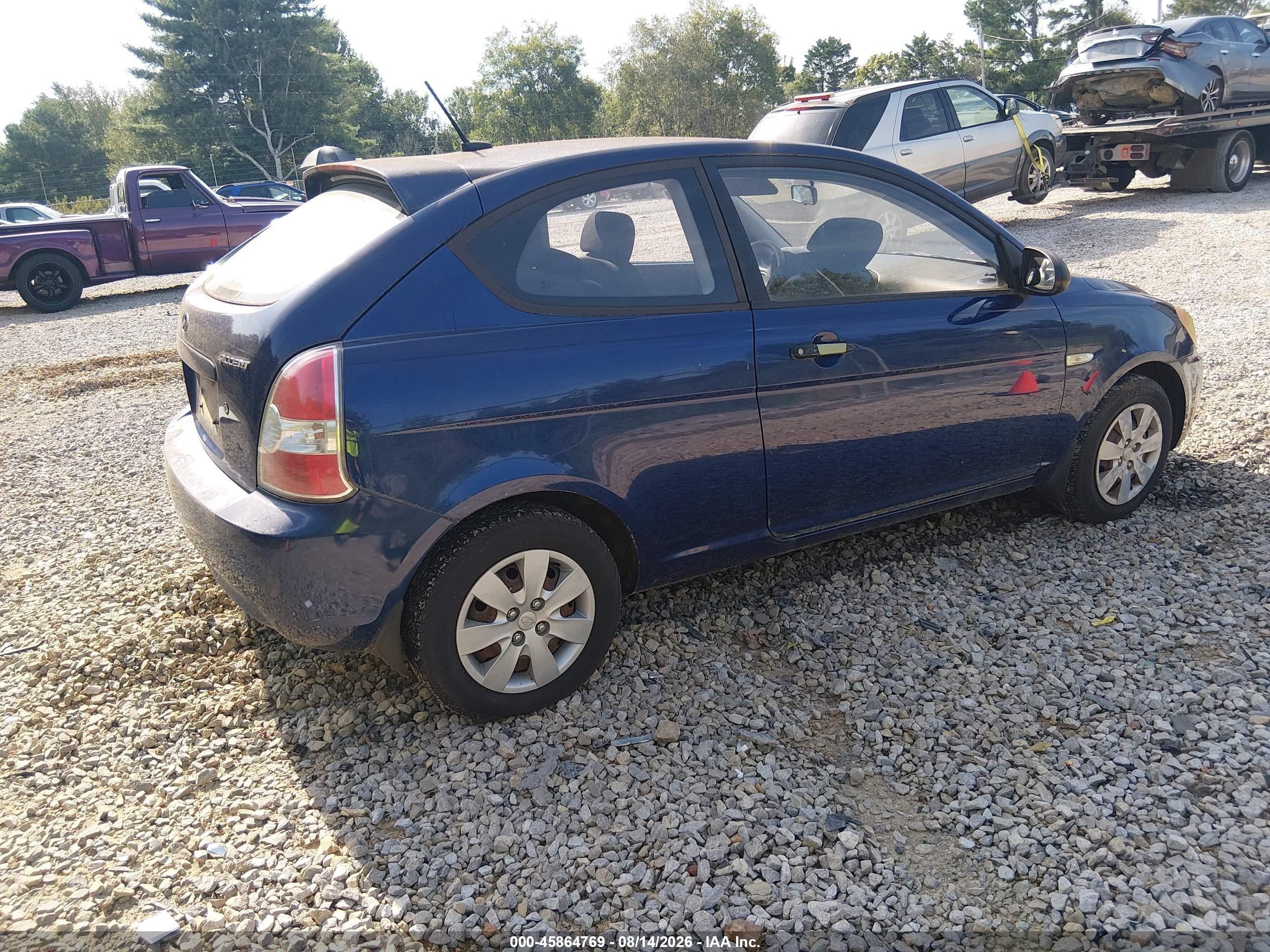 2009 Hyundai Accent Gs Blue vin: KMHCM36C19U135123