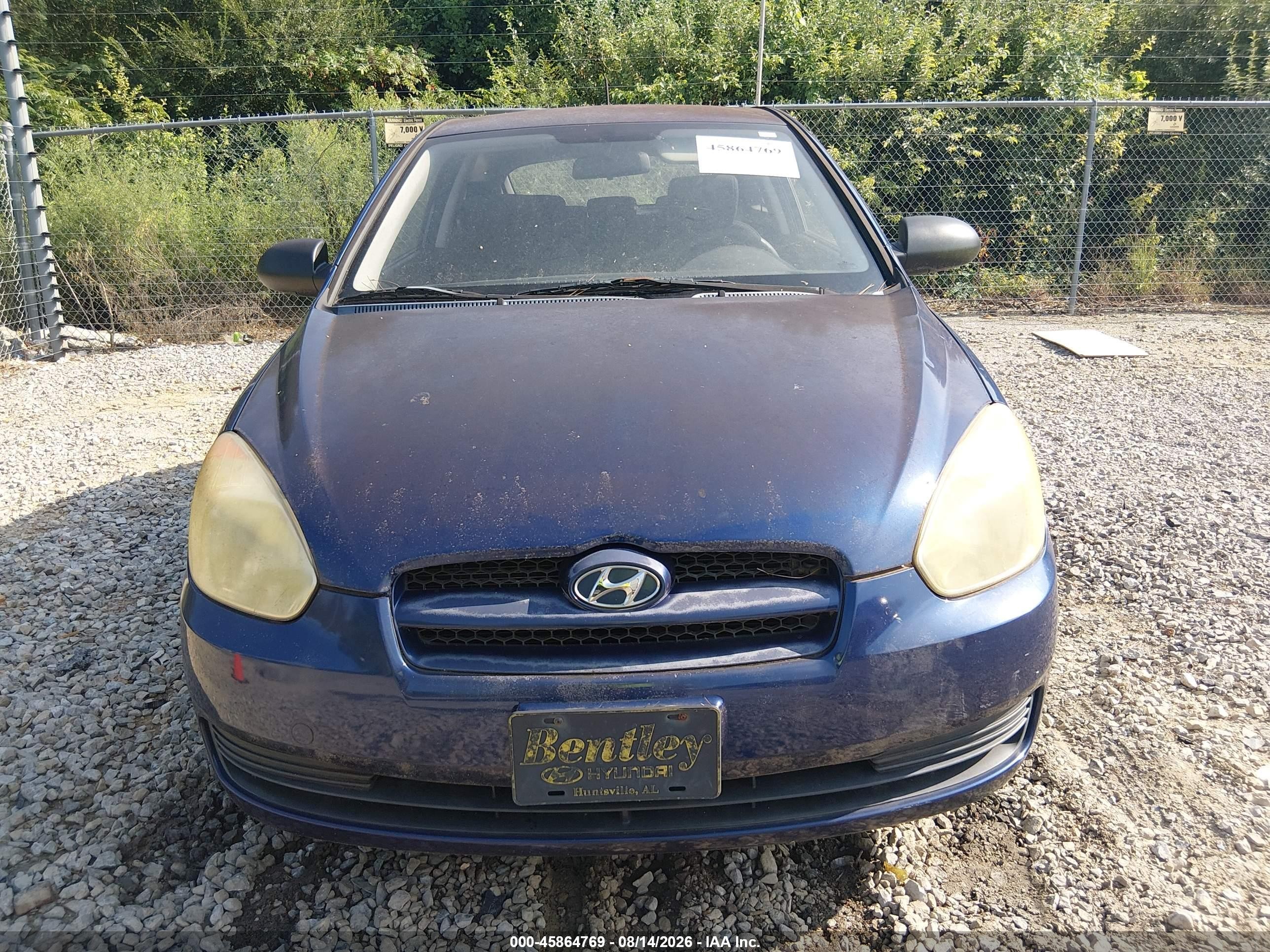 2009 Hyundai Accent Gs Blue vin: KMHCM36C19U135123