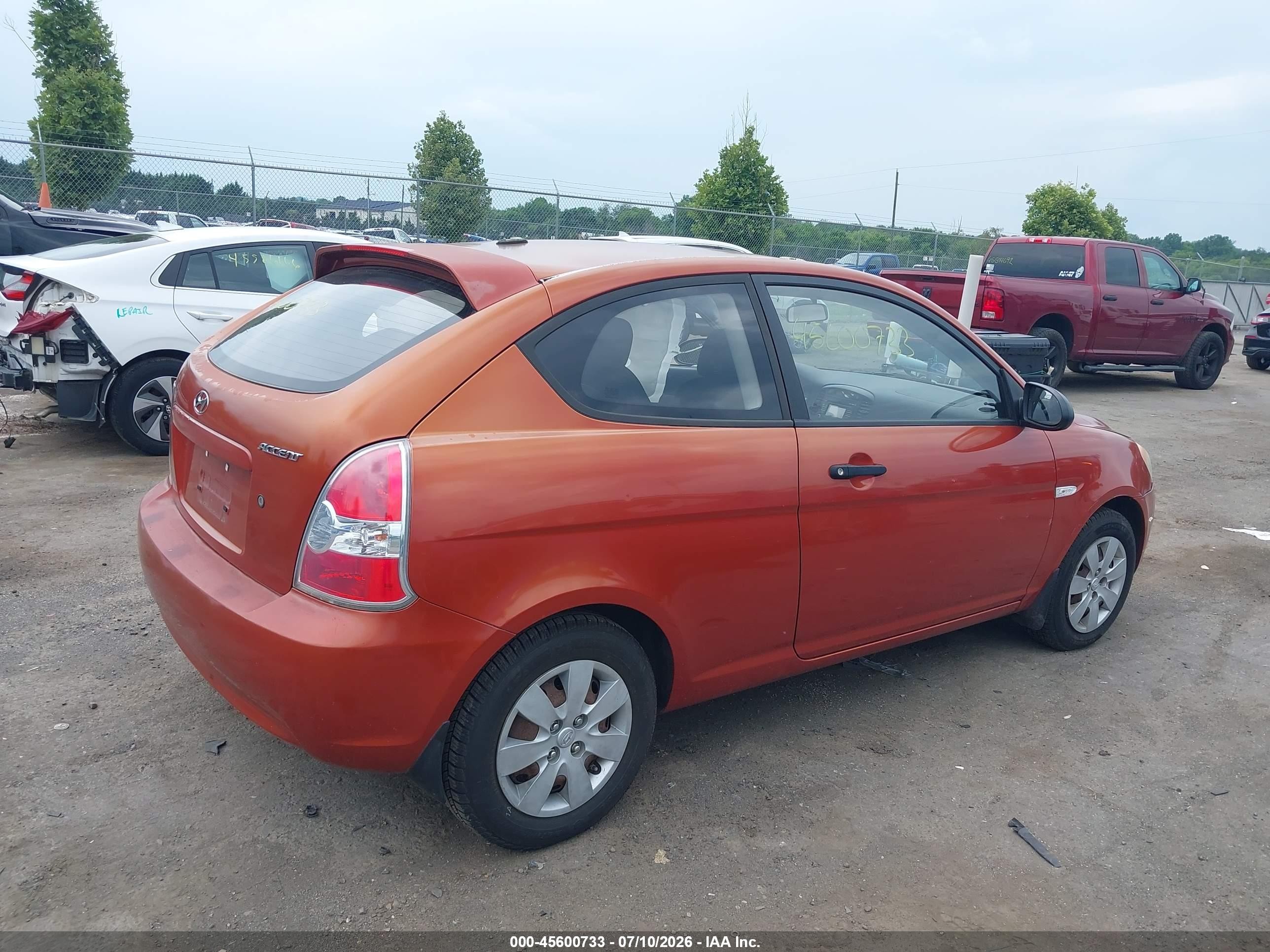 2009 Hyundai Accent Gs Orange vin: KMHCM36C19U139186