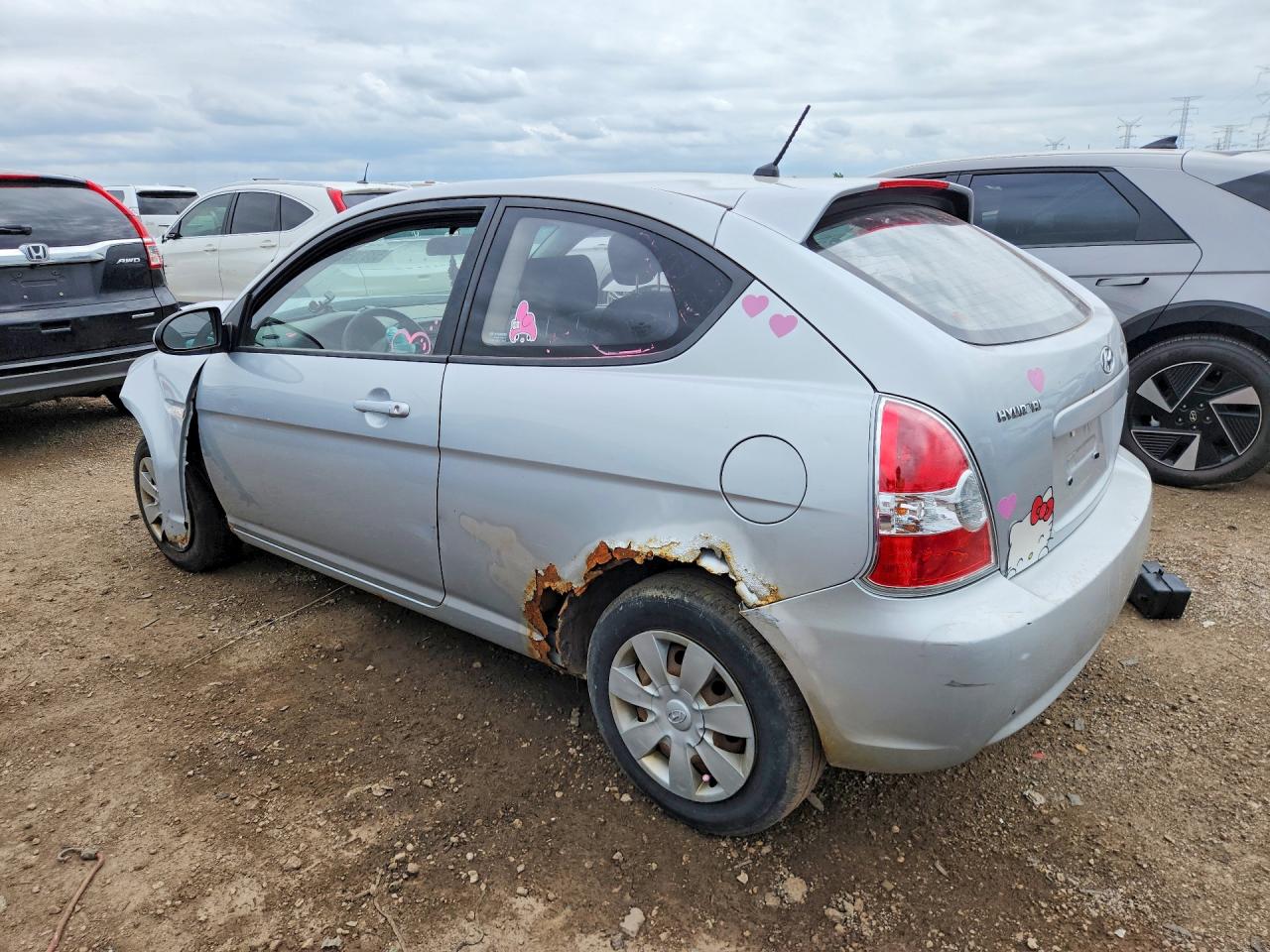 2007 Hyundai Accent Gs Silver vin: KMHCM36C27U040230