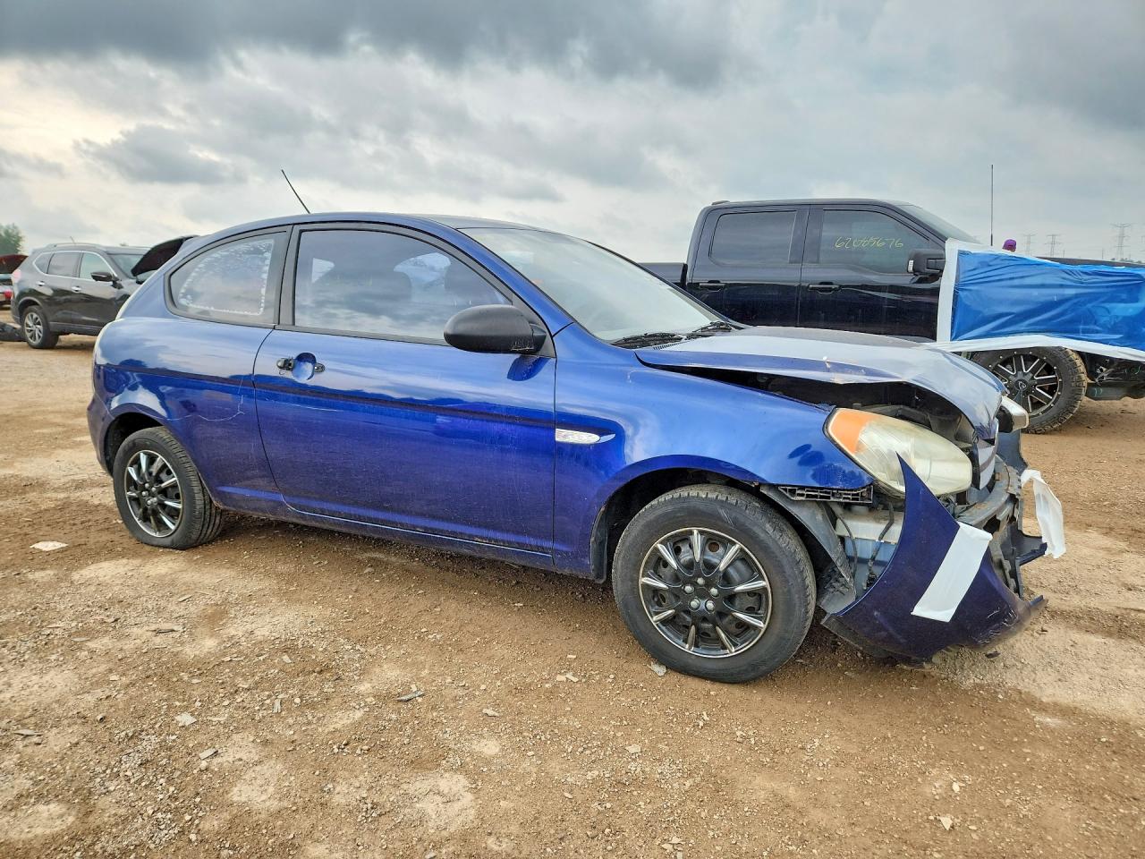 2008 Hyundai Accent Gs Blue vin: KMHCM36C28U096654