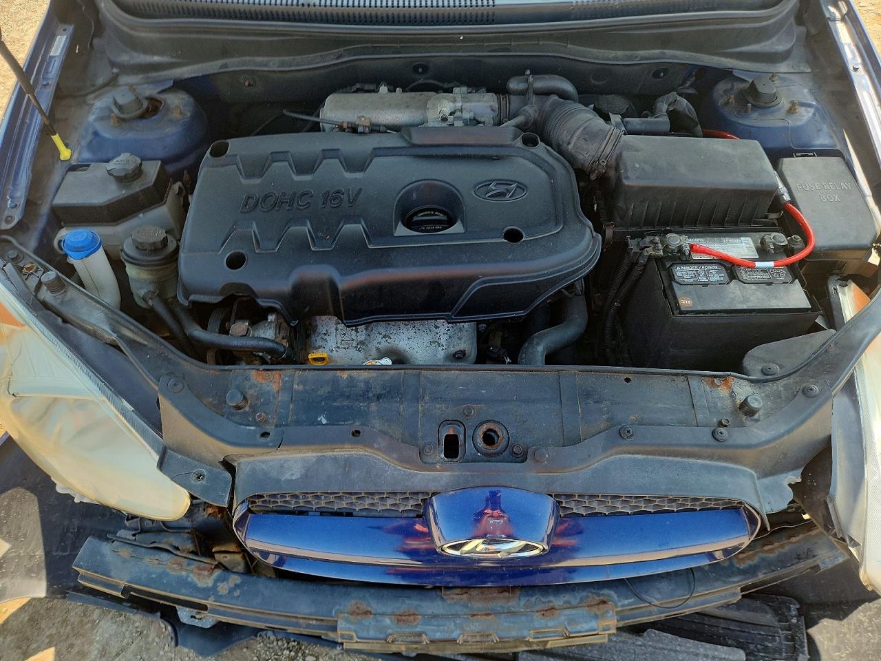 2008 Hyundai Accent Gs Blue vin: KMHCM36C28U096654