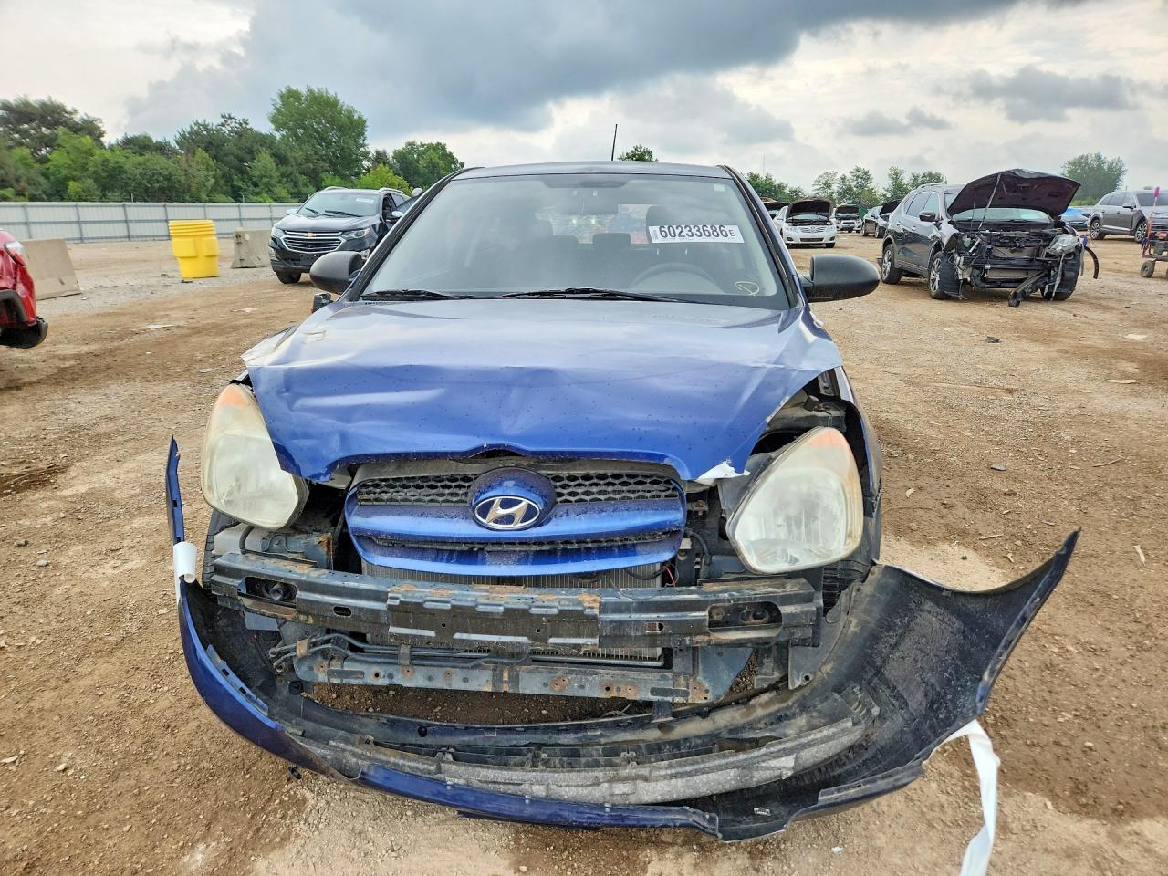 2008 Hyundai Accent Gs Blue vin: KMHCM36C28U096654