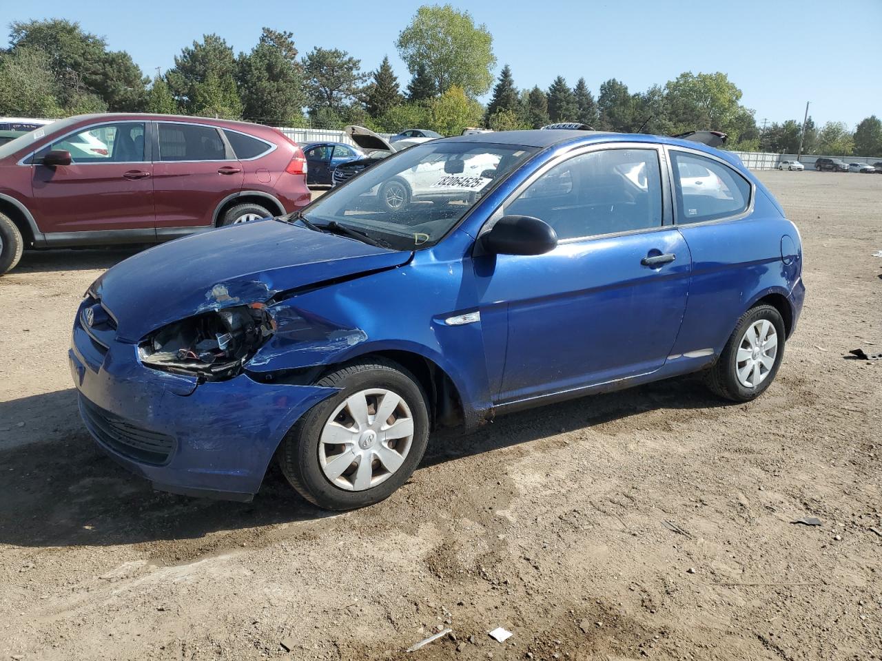 2007 Hyundai Accent Gs Blue vin: KMHCM36C37U008774
