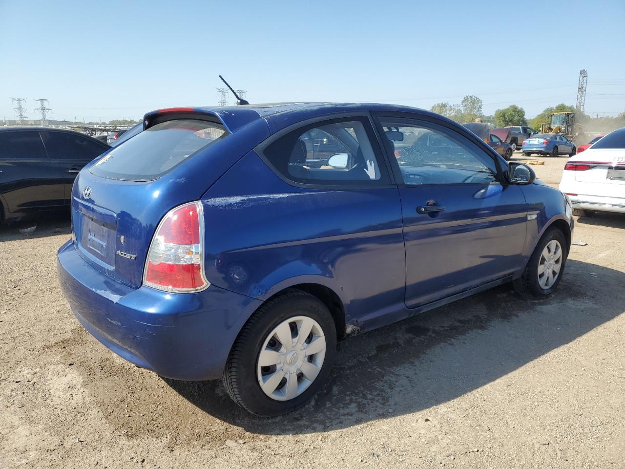 2007 Hyundai Accent Gs Blue vin: KMHCM36C37U008774