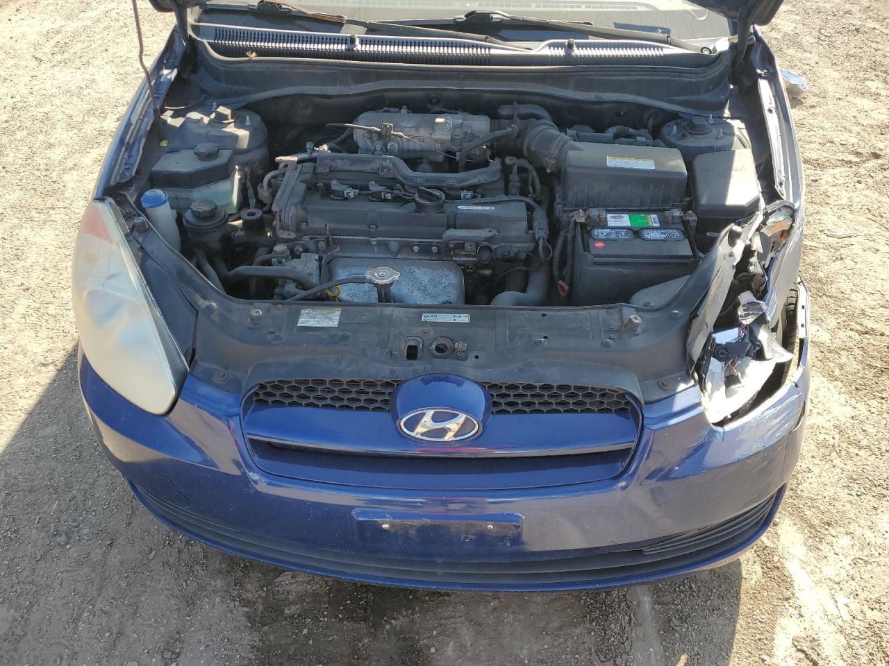 2007 Hyundai Accent Gs Blue vin: KMHCM36C37U008774
