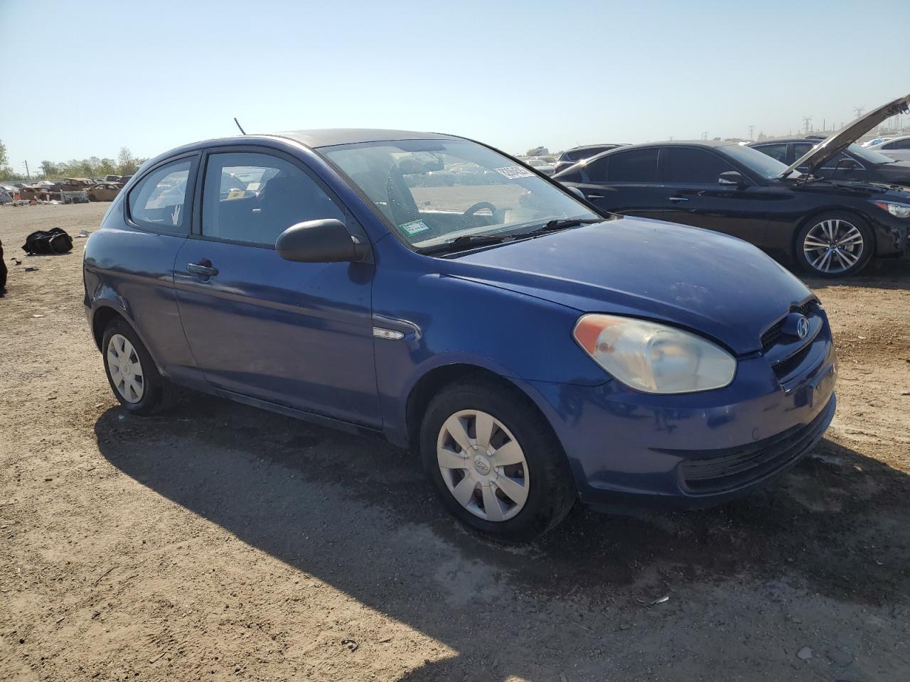 2007 Hyundai Accent Gs Blue vin: KMHCM36C37U008774