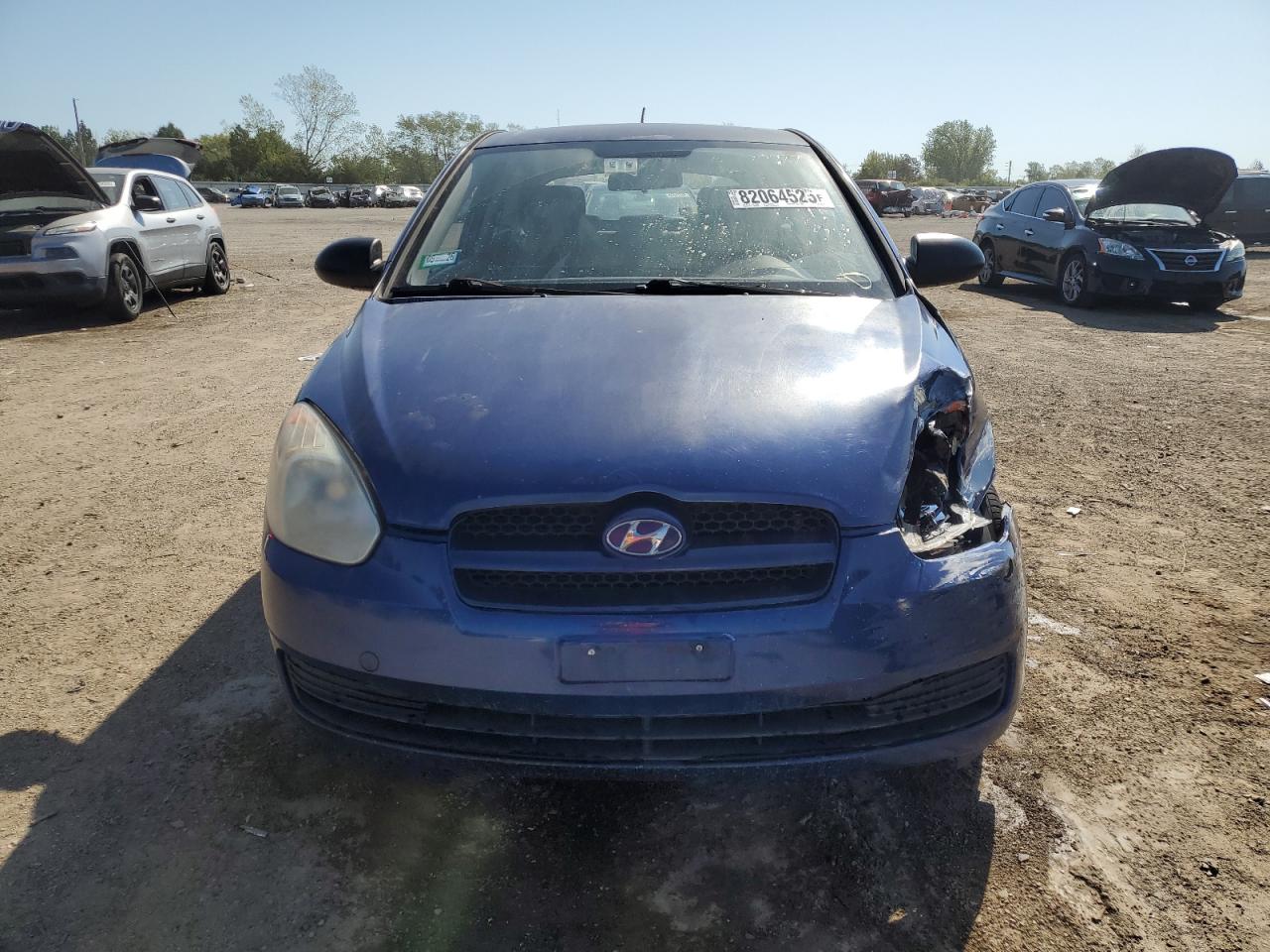 2007 Hyundai Accent Gs Blue vin: KMHCM36C37U008774