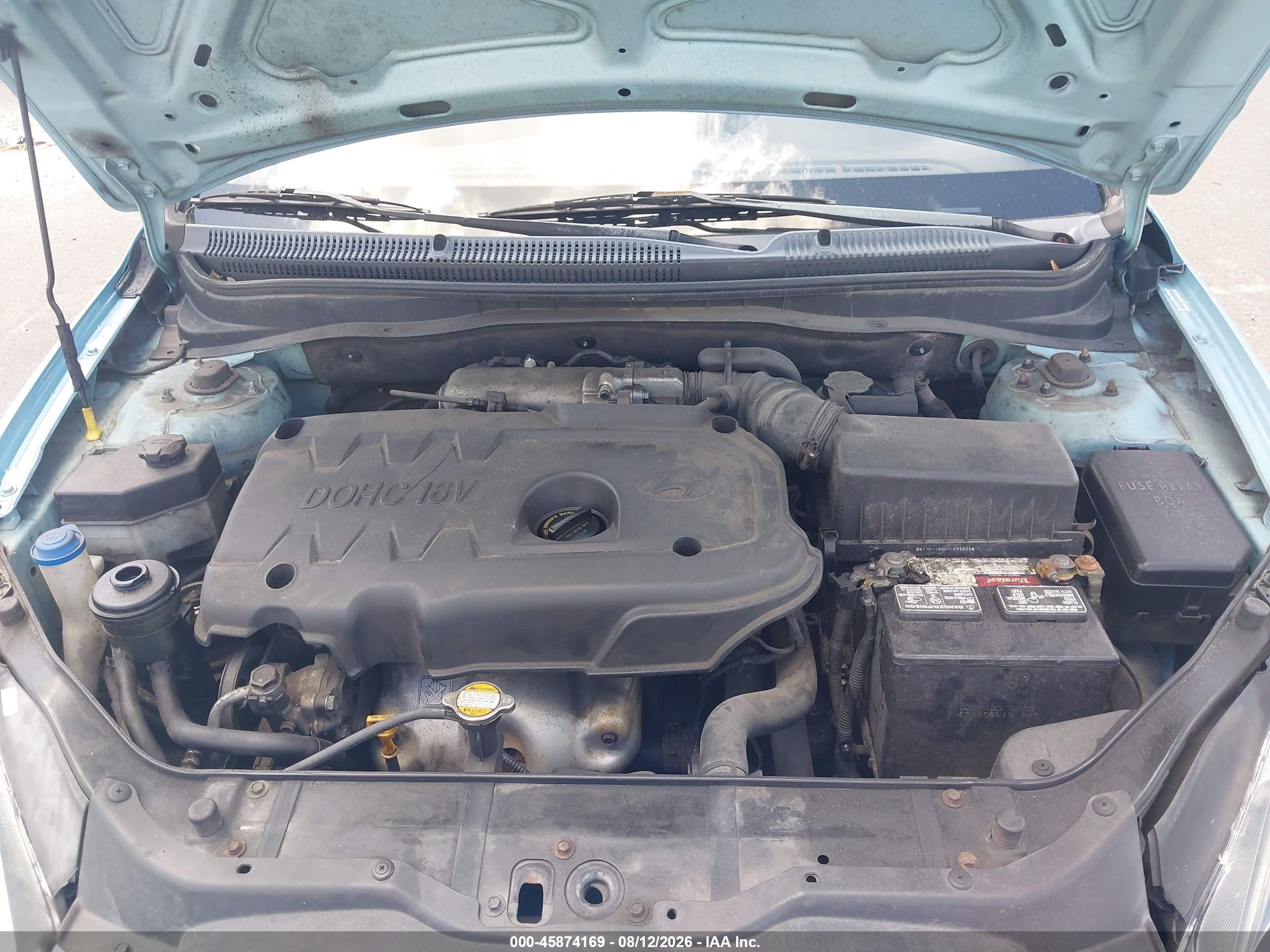 2008 Hyundai Accent Gs Light Blue vin: KMHCM36C38U073884