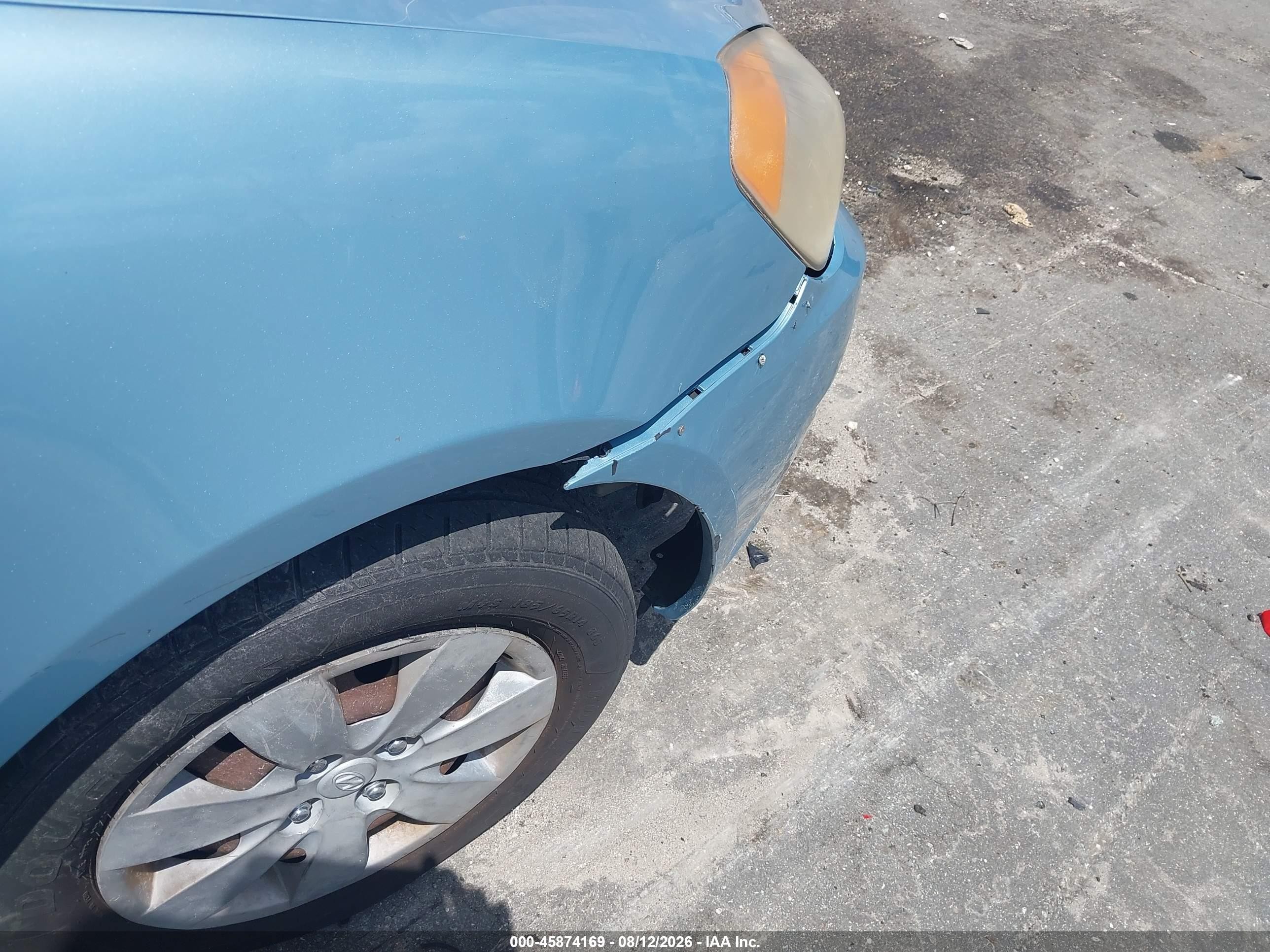 2008 Hyundai Accent Gs Light Blue vin: KMHCM36C38U073884