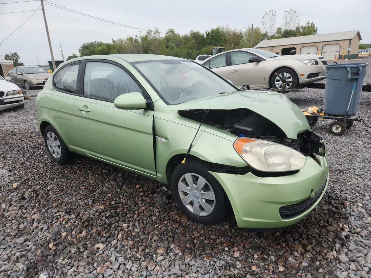 2007 Hyundai Accent Gs Green vin: KMHCM36C47U054646