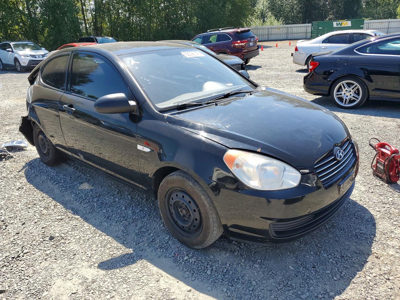 2008 Hyundai Accent Gs Black vin: KMHCM36C48U086031