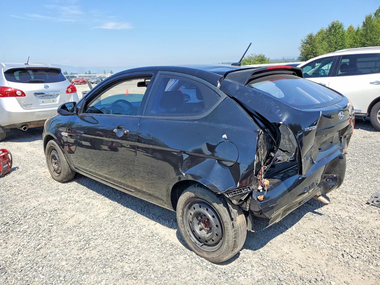 2008 Hyundai Accent Gs Black vin: KMHCM36C48U086031