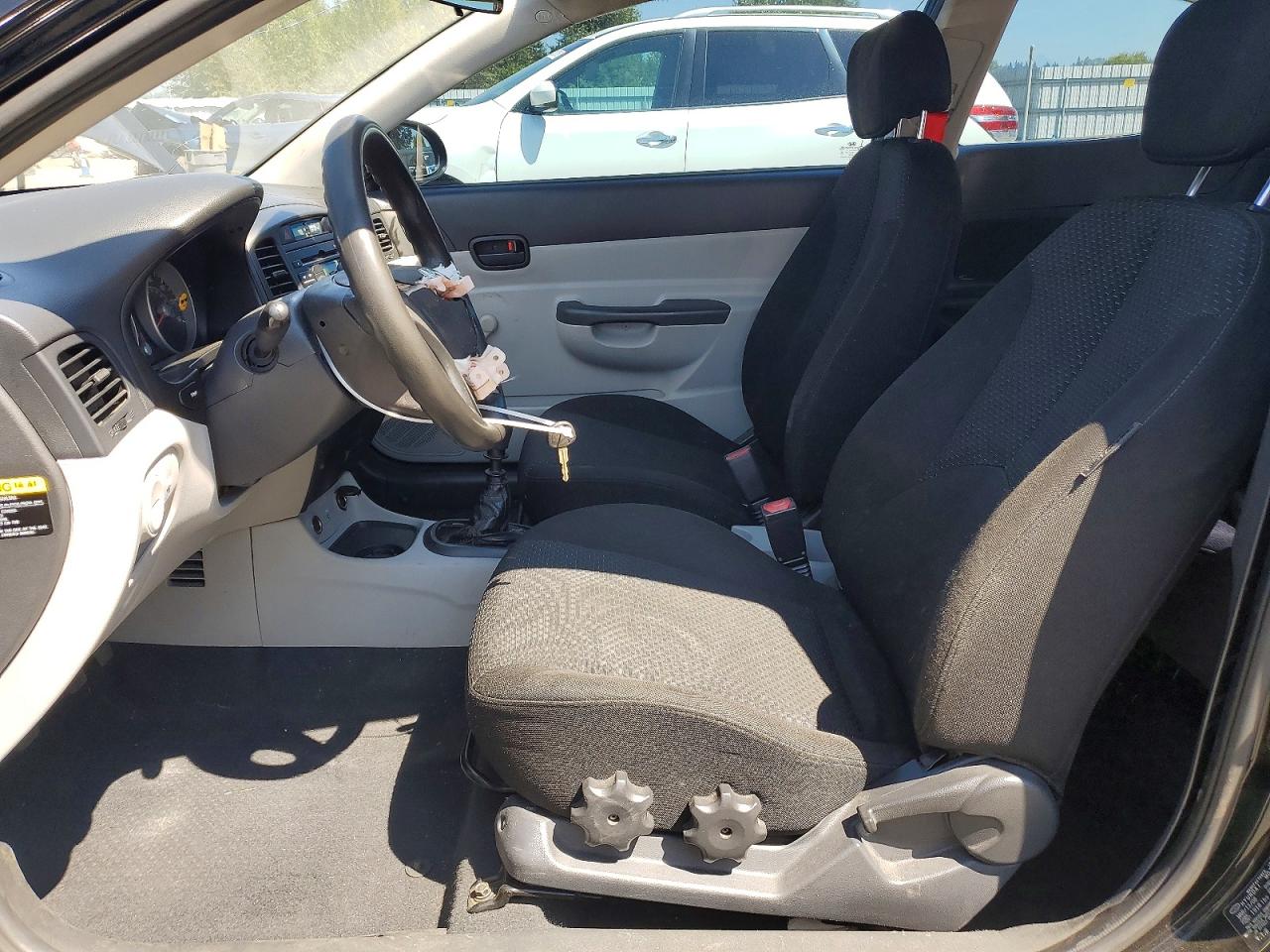 2008 Hyundai Accent Gs Black vin: KMHCM36C48U086031