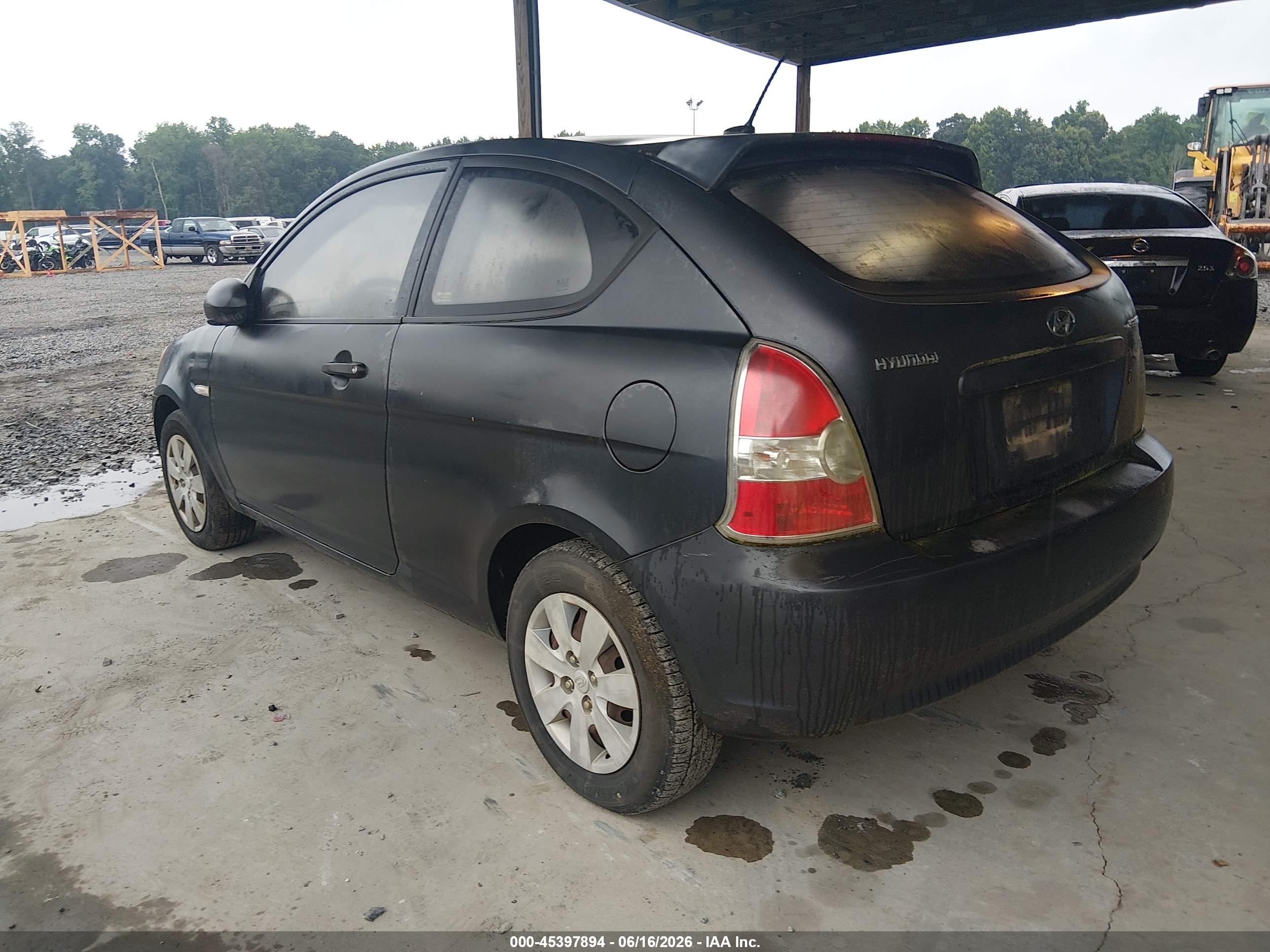 2009 Hyundai Accent Gs Dark Blue vin: KMHCM36C49U125606