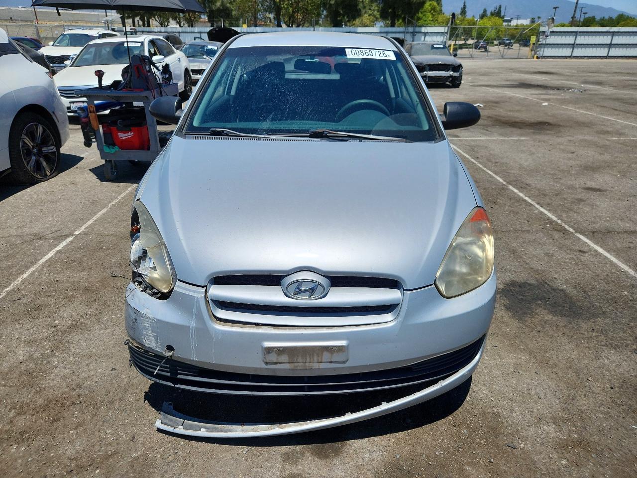 2007 Hyundai Accent Gs Серебряный vin: KMHCM36C67U030302