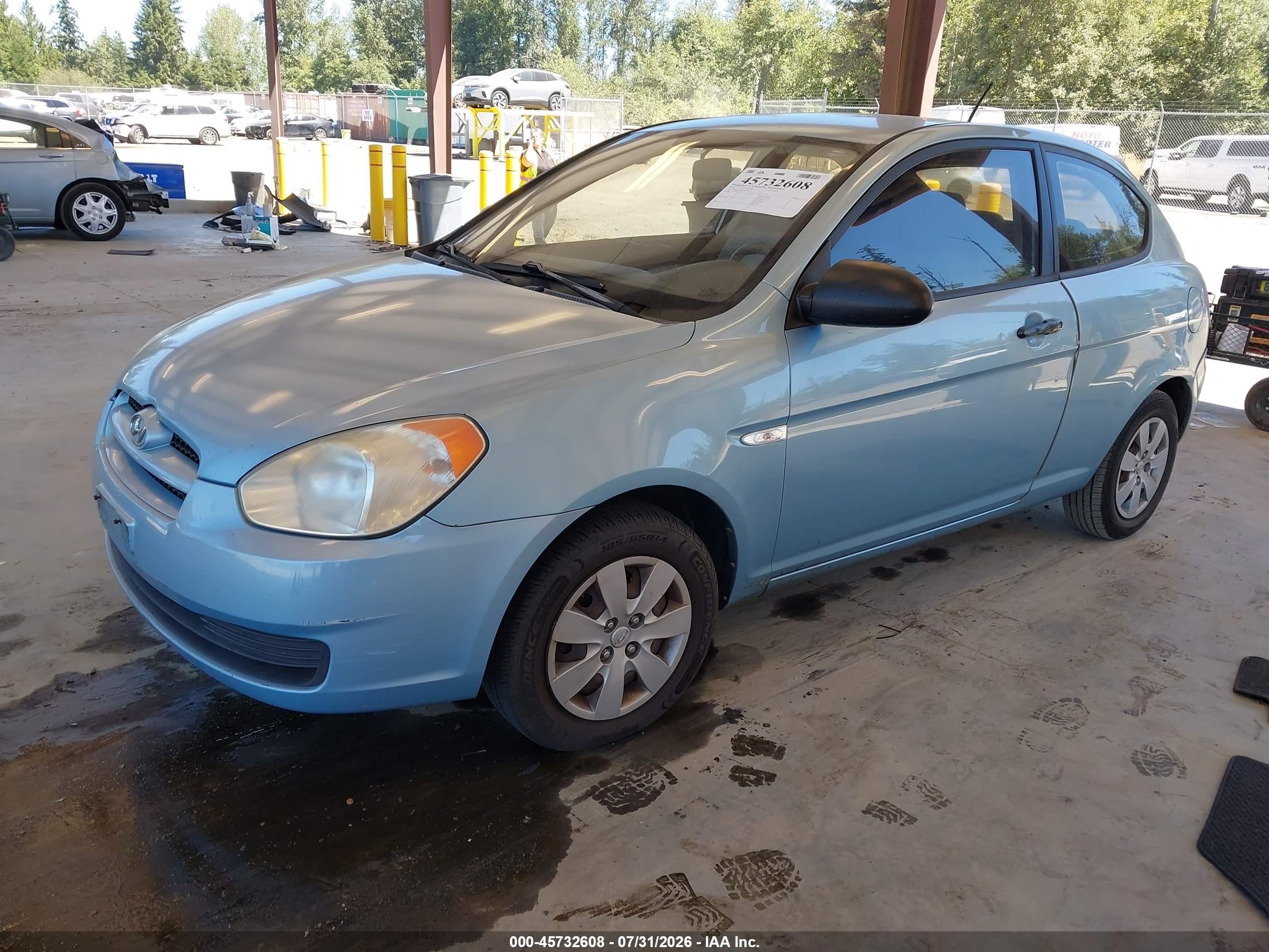 2009 Hyundai Accent Gs Blue vin: KMHCM36C69U117121