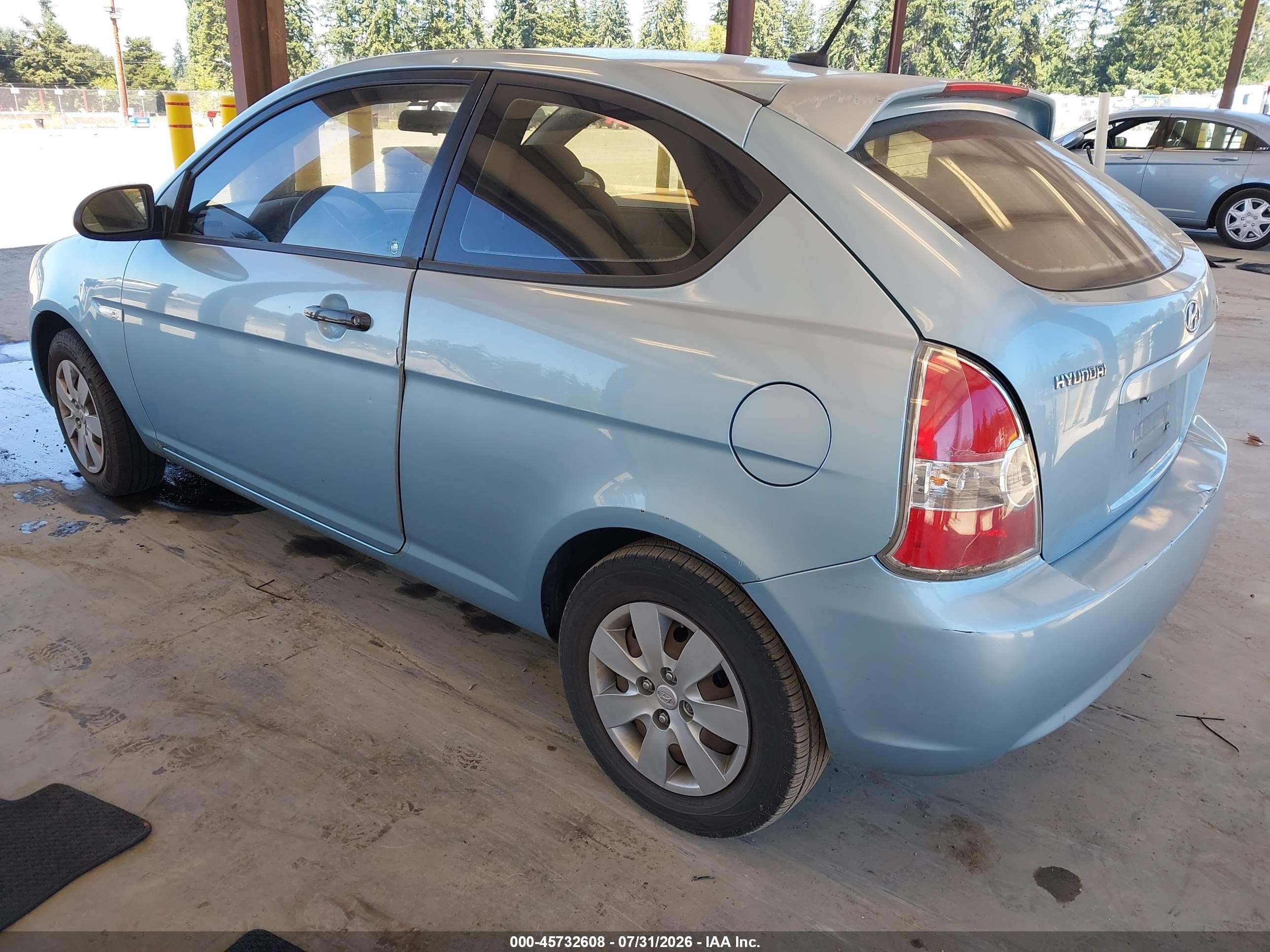 2009 Hyundai Accent Gs Blue vin: KMHCM36C69U117121