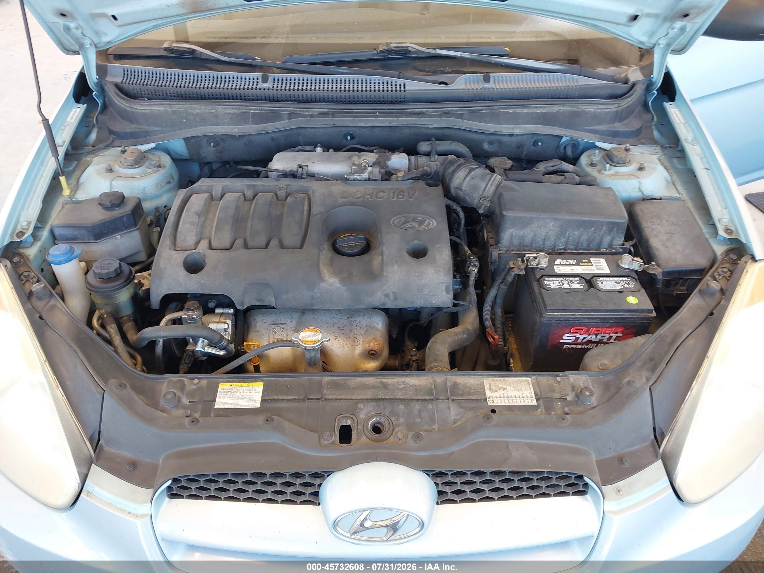 2009 Hyundai Accent Gs Blue vin: KMHCM36C69U117121