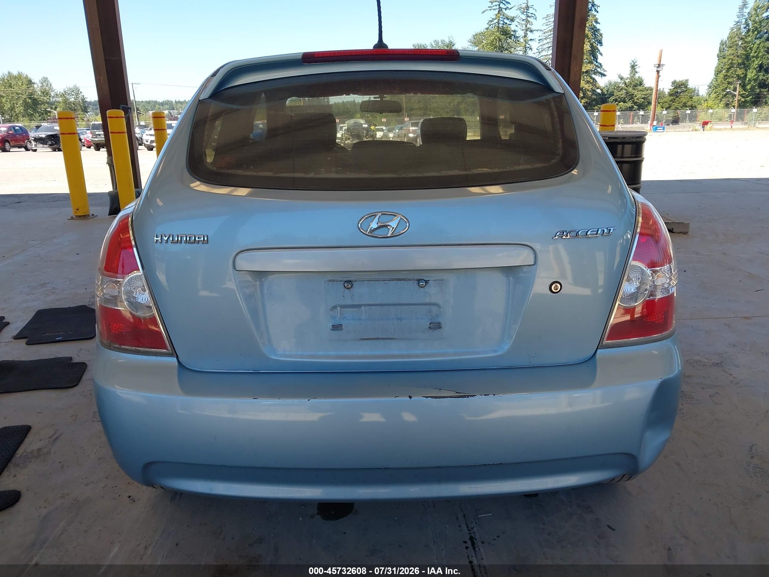 2009 Hyundai Accent Gs Blue vin: KMHCM36C69U117121