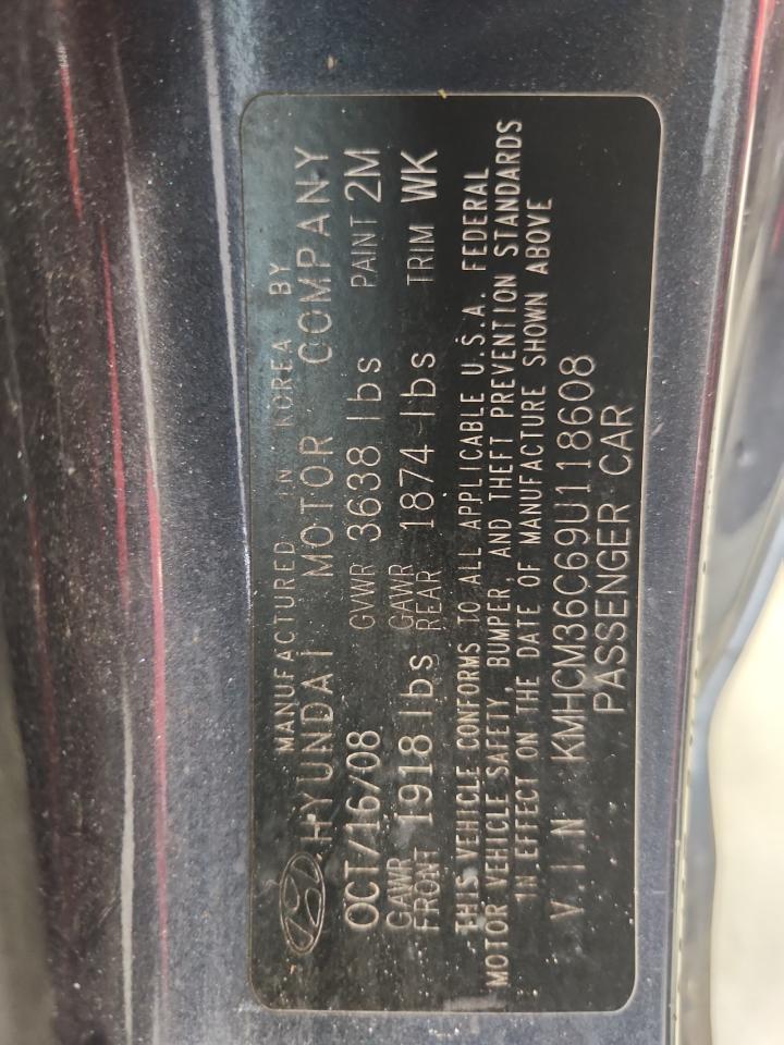 2009 Hyundai Accent Gs Gray vin: KMHCM36C69U118608