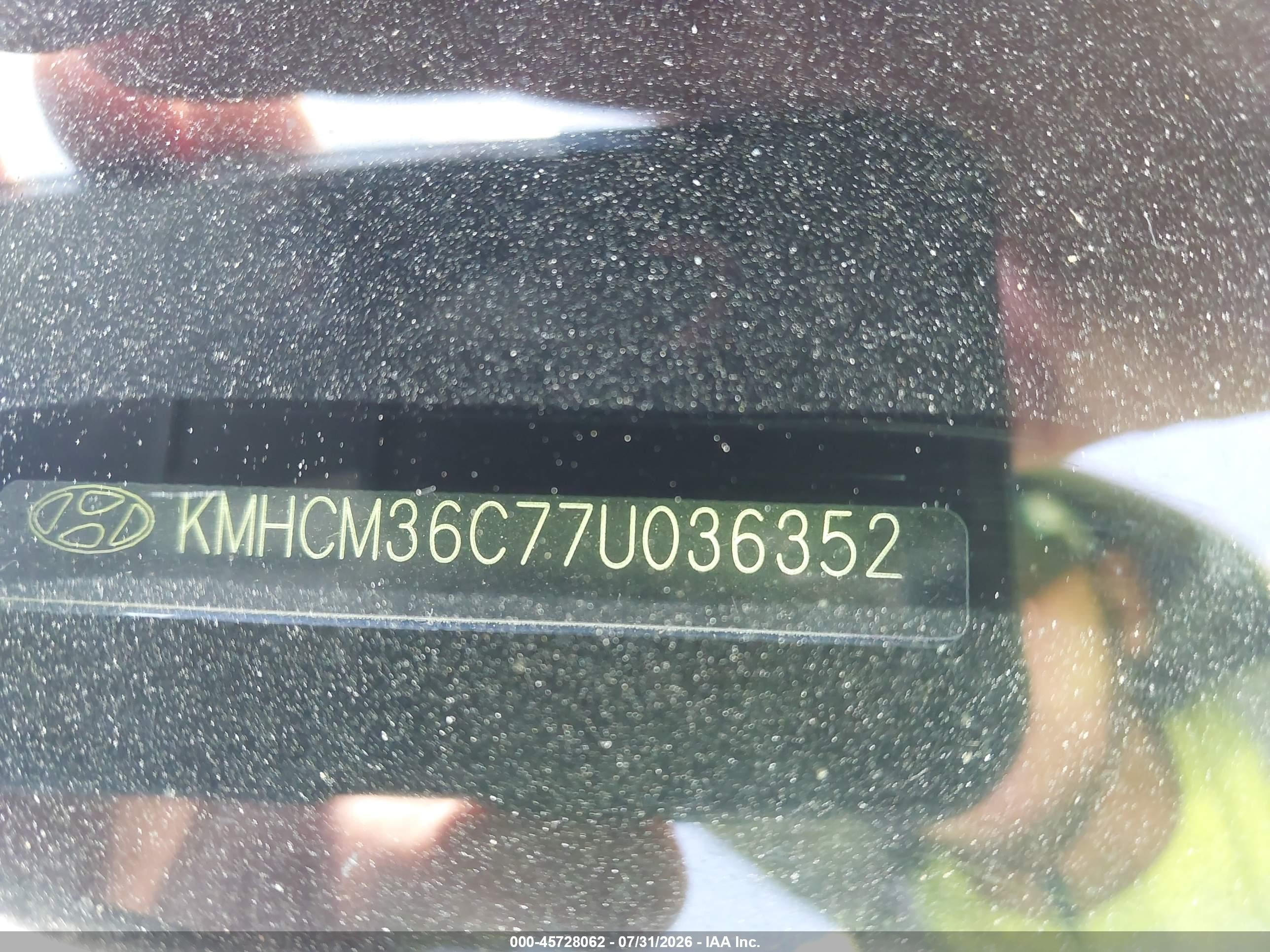 2007 Hyundai Accent Gs Синий vin: KMHCM36C77U036352