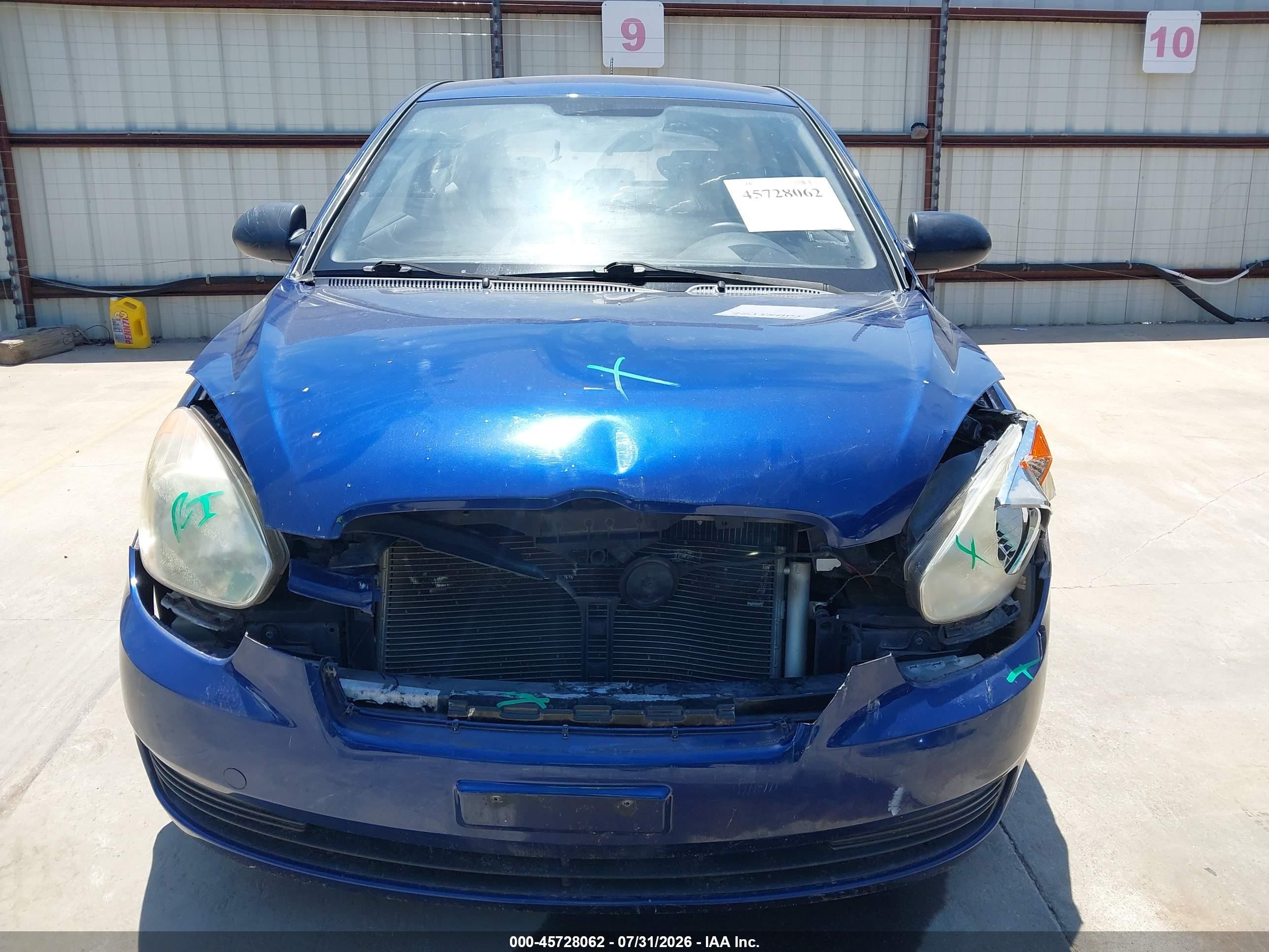 2007 Hyundai Accent Gs Синий vin: KMHCM36C77U036352