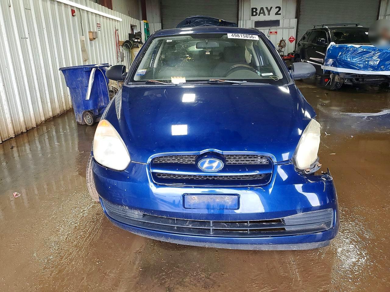 2007 Hyundai Accent Gs Blue vin: KMHCM36C77U041745