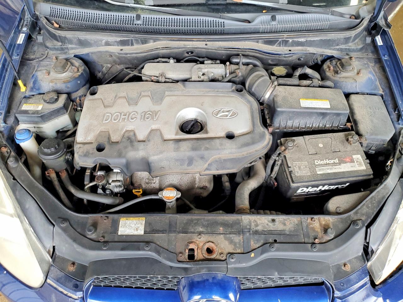 2007 Hyundai Accent Gs Blue vin: KMHCM36C77U041745