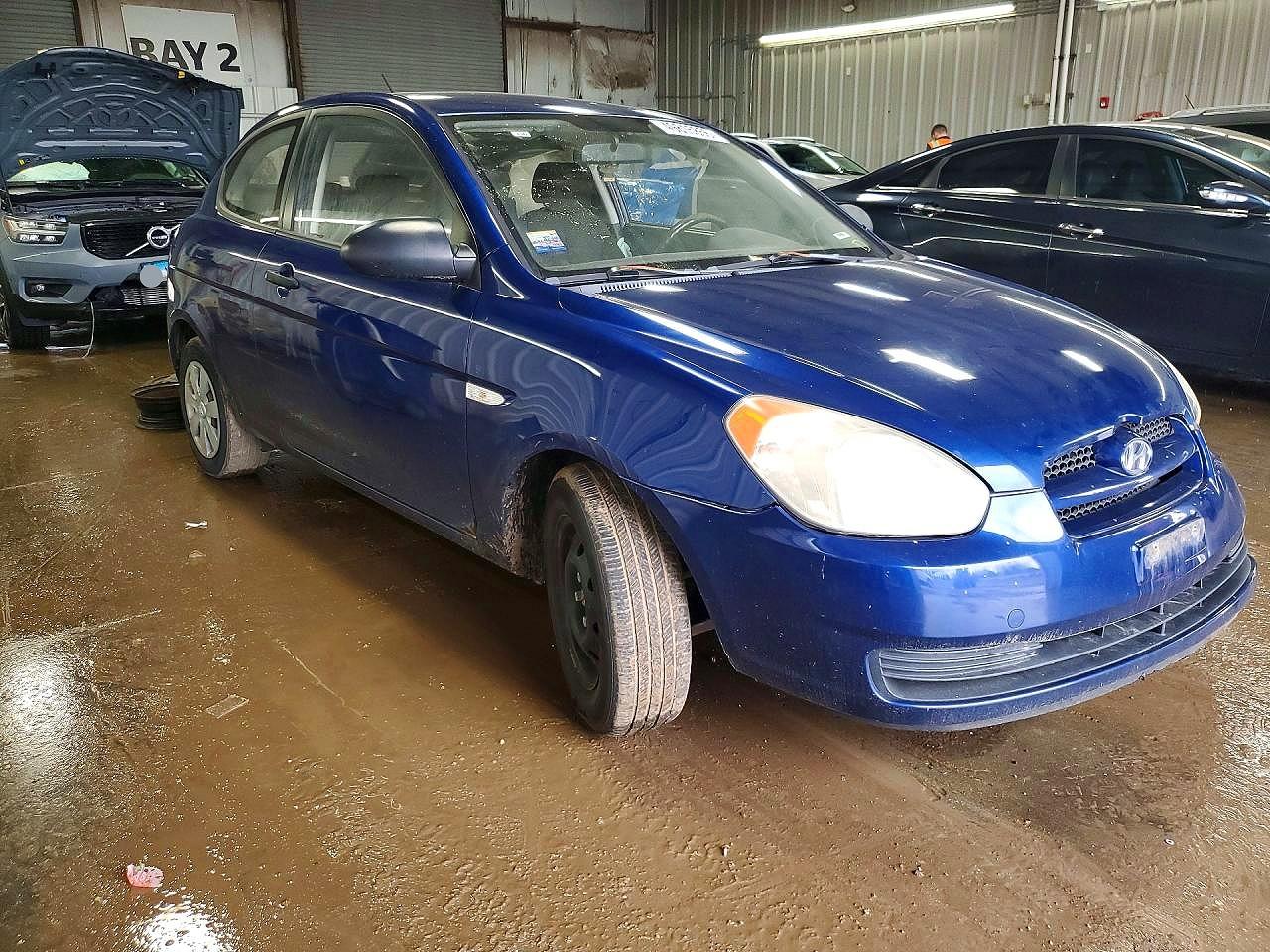 2007 Hyundai Accent Gs Blue vin: KMHCM36C77U041745