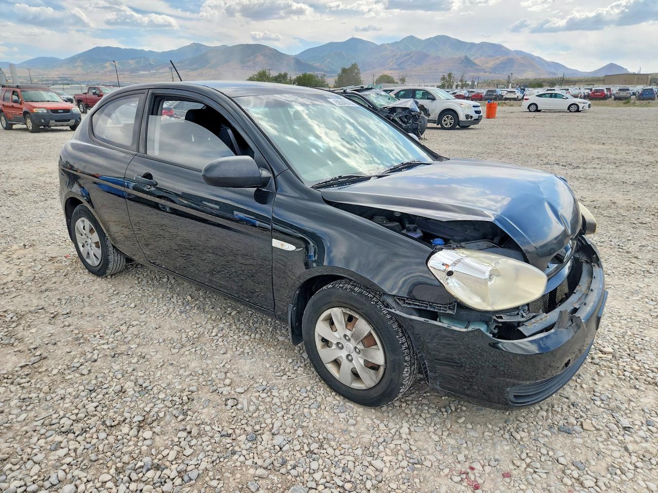 2008 Hyundai Accent Gs Black vin: KMHCM36C78U086282