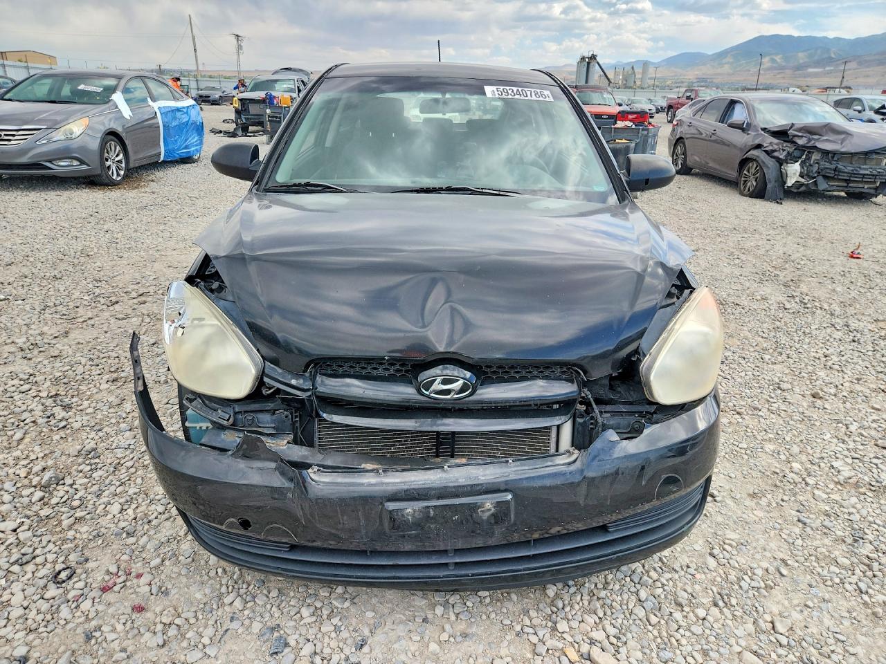 2008 Hyundai Accent Gs Black vin: KMHCM36C78U086282