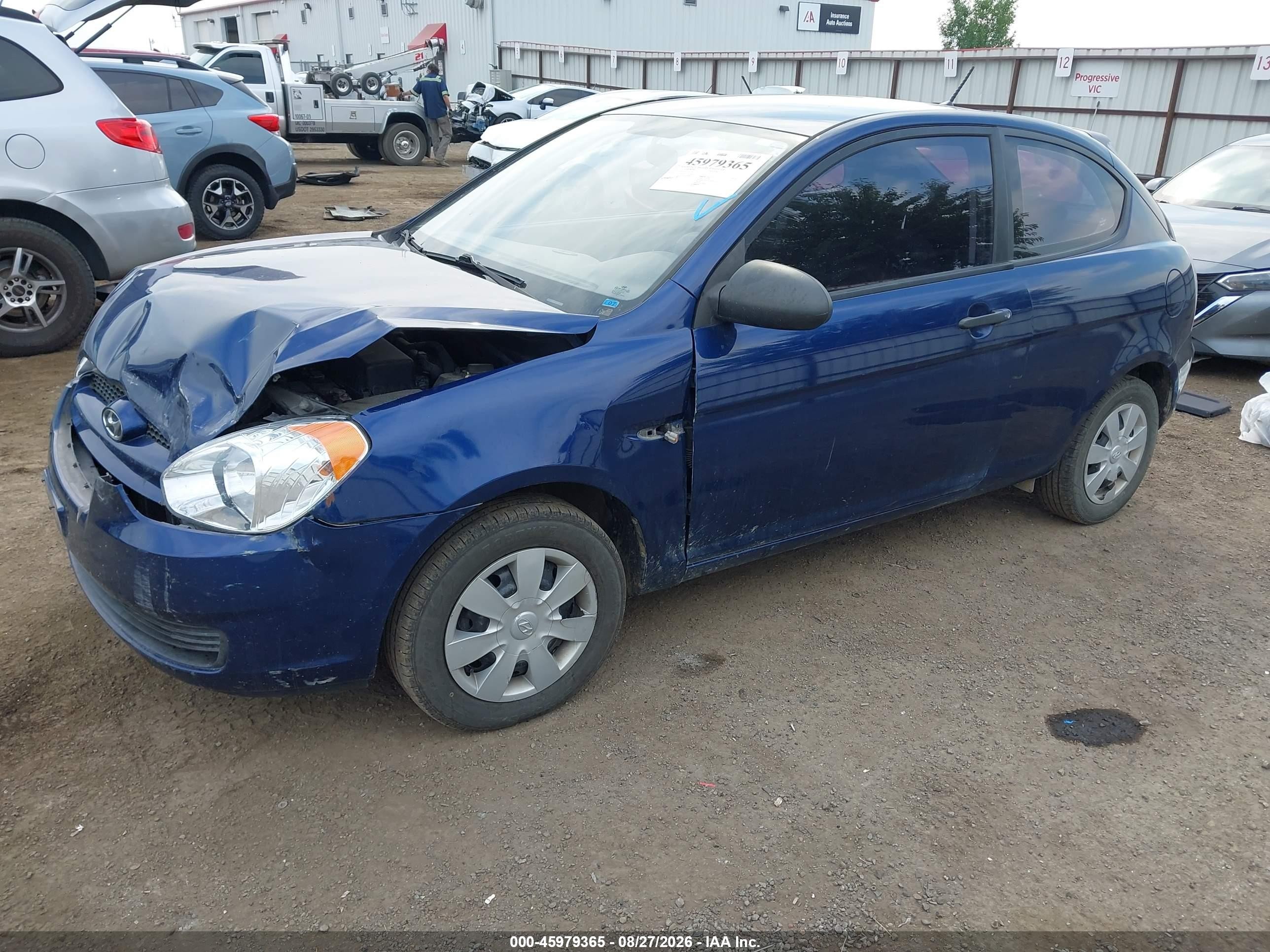 2007 Hyundai Accent Gs Синий vin: KMHCM36C87U015820