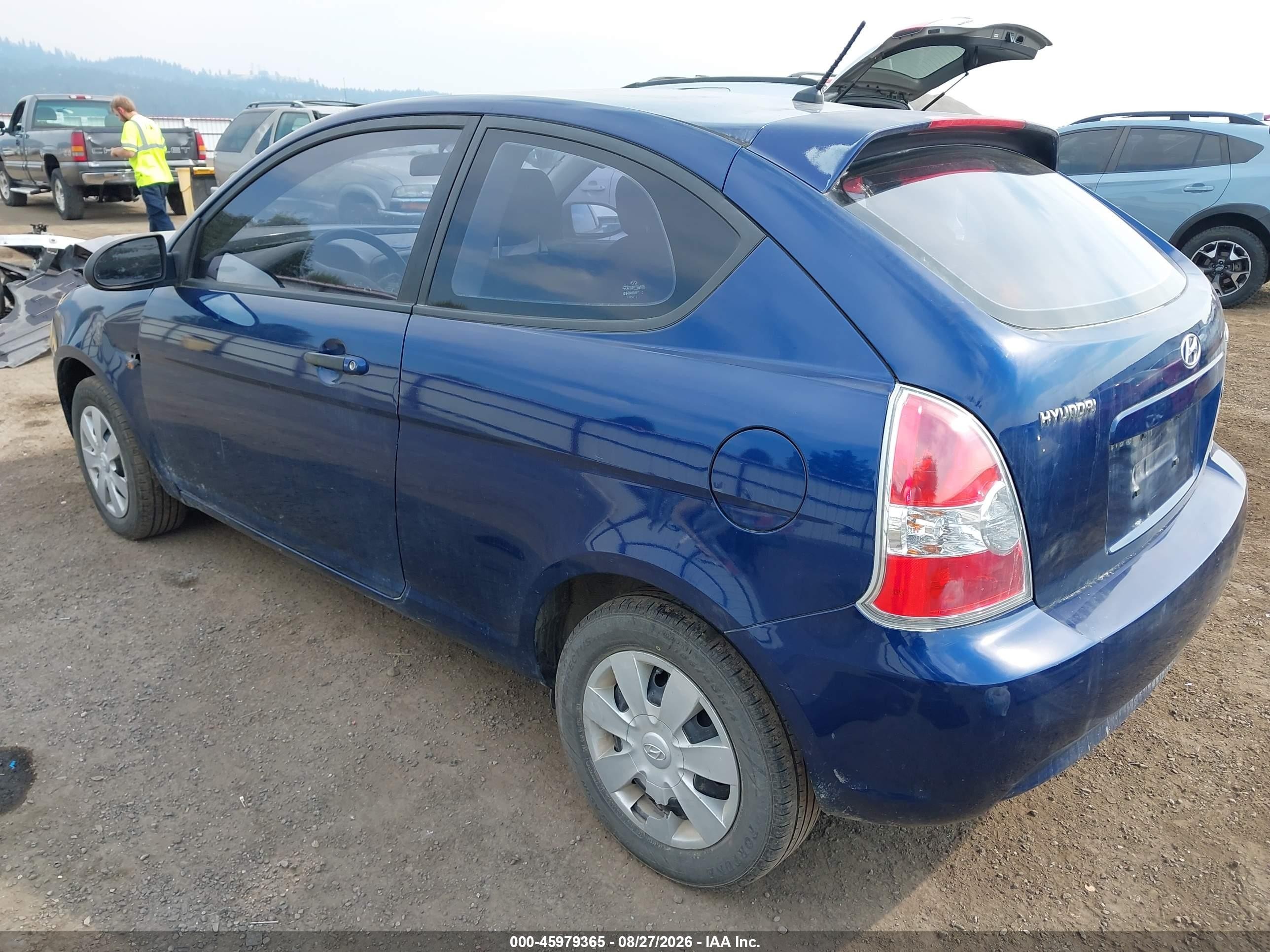 2007 Hyundai Accent Gs Синий vin: KMHCM36C87U015820