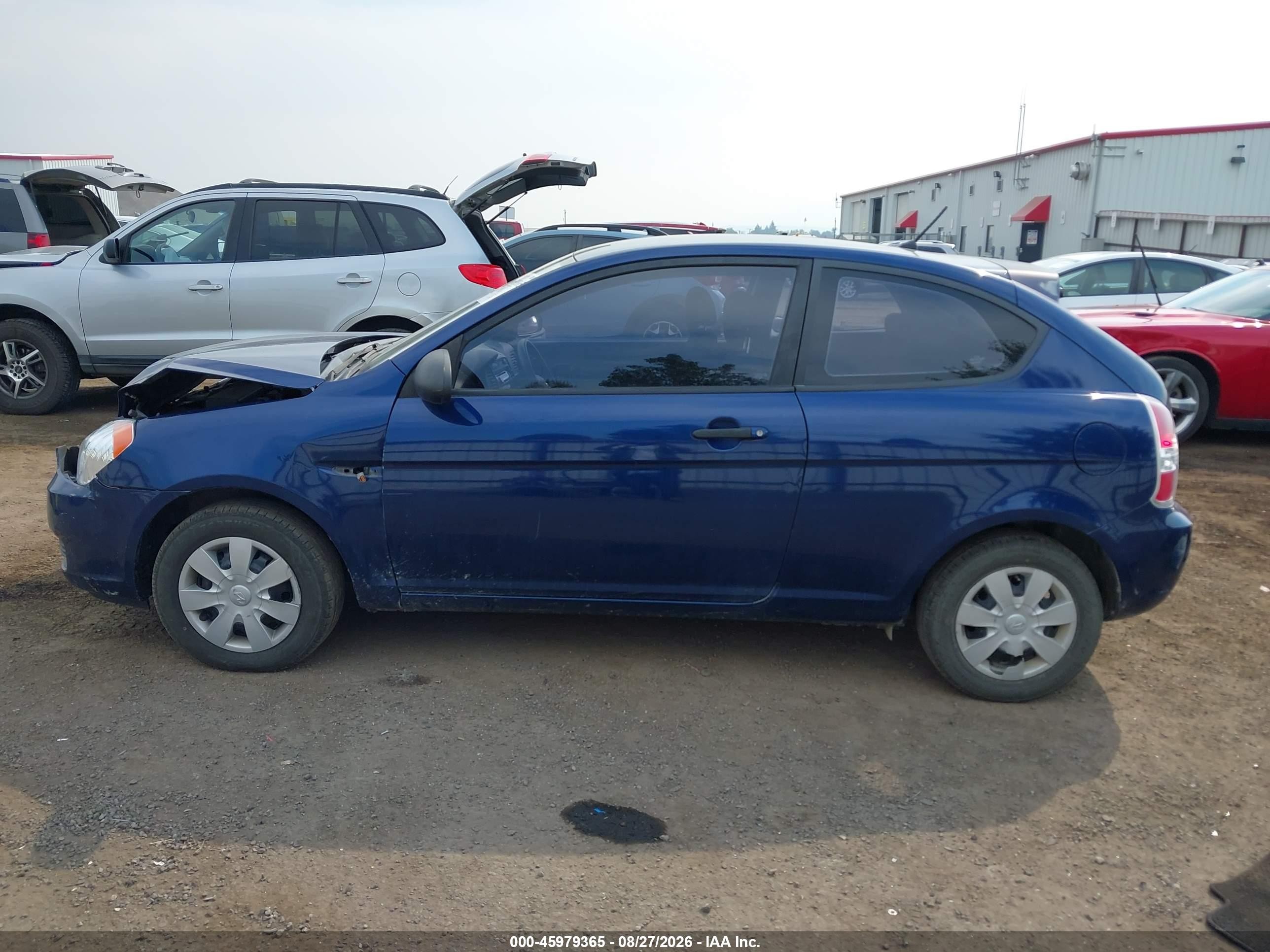 2007 Hyundai Accent Gs Синий vin: KMHCM36C87U015820