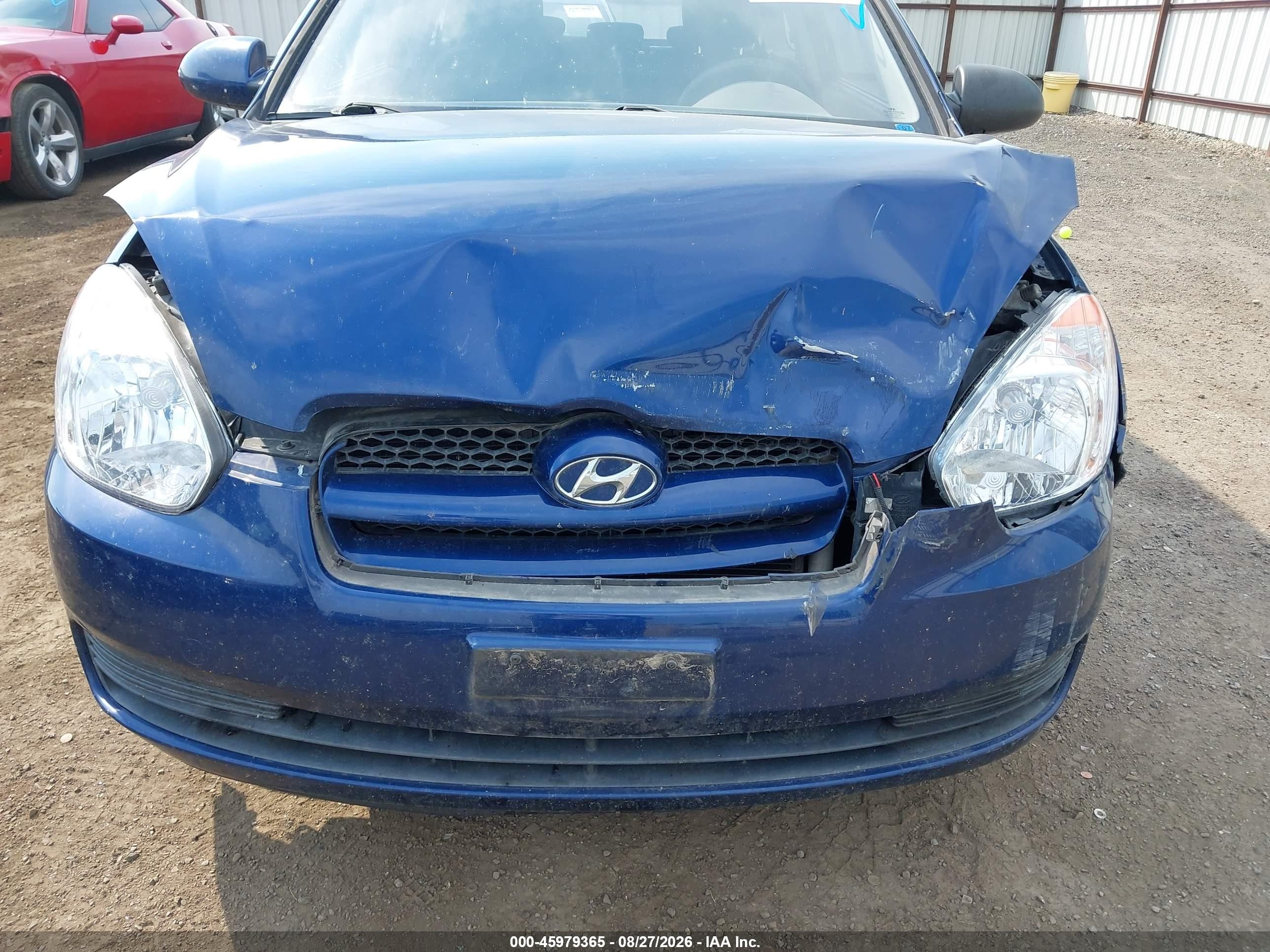 2007 Hyundai Accent Gs Синий vin: KMHCM36C87U015820