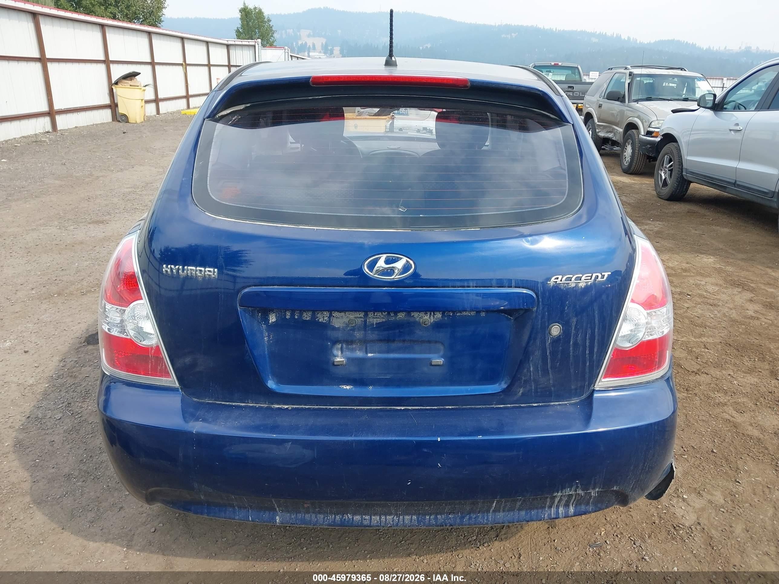 2007 Hyundai Accent Gs Синий vin: KMHCM36C87U015820
