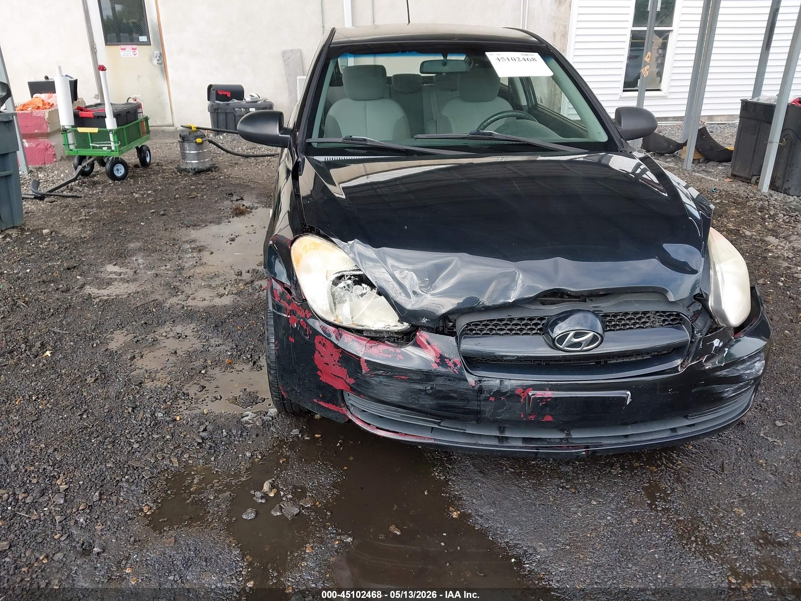 2008 Hyundai Accent Gs Black vin: KMHCM36C88U103204
