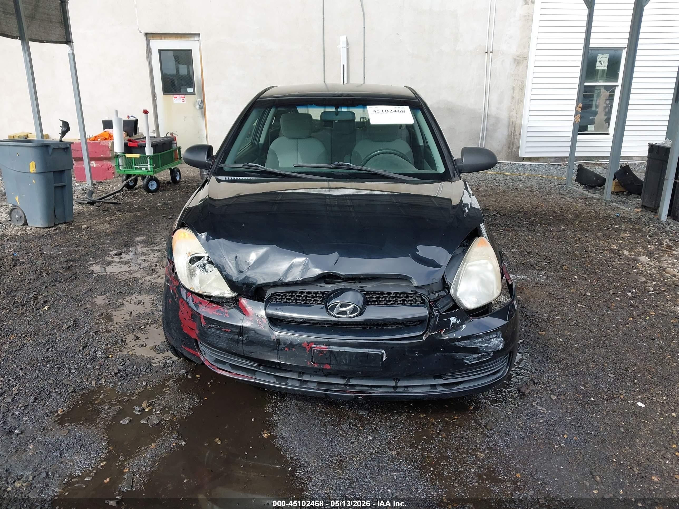 2008 Hyundai Accent Gs Black vin: KMHCM36C88U103204
