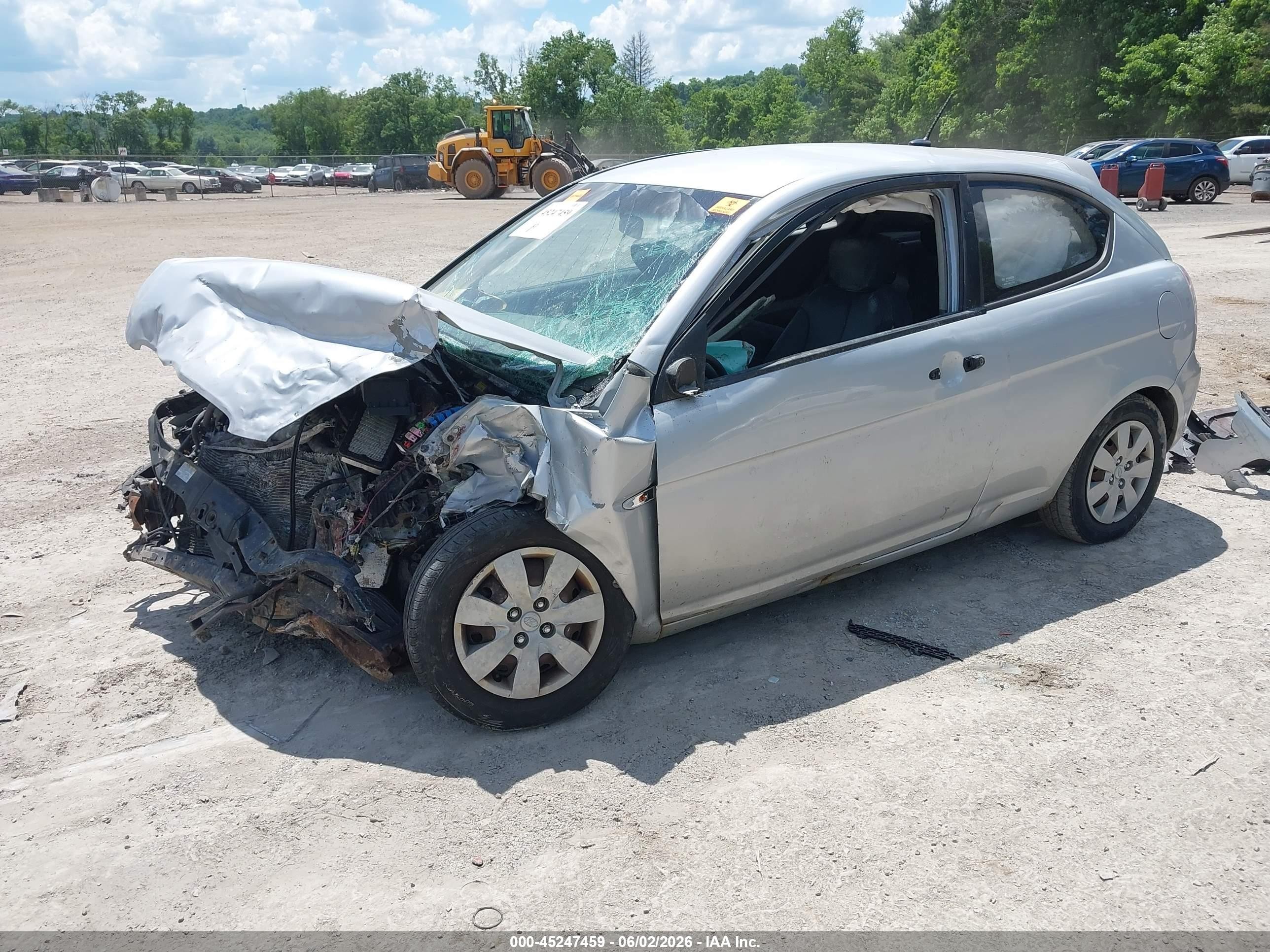 2009 Hyundai Accent Gs Gray vin: KMHCM36C89U113698