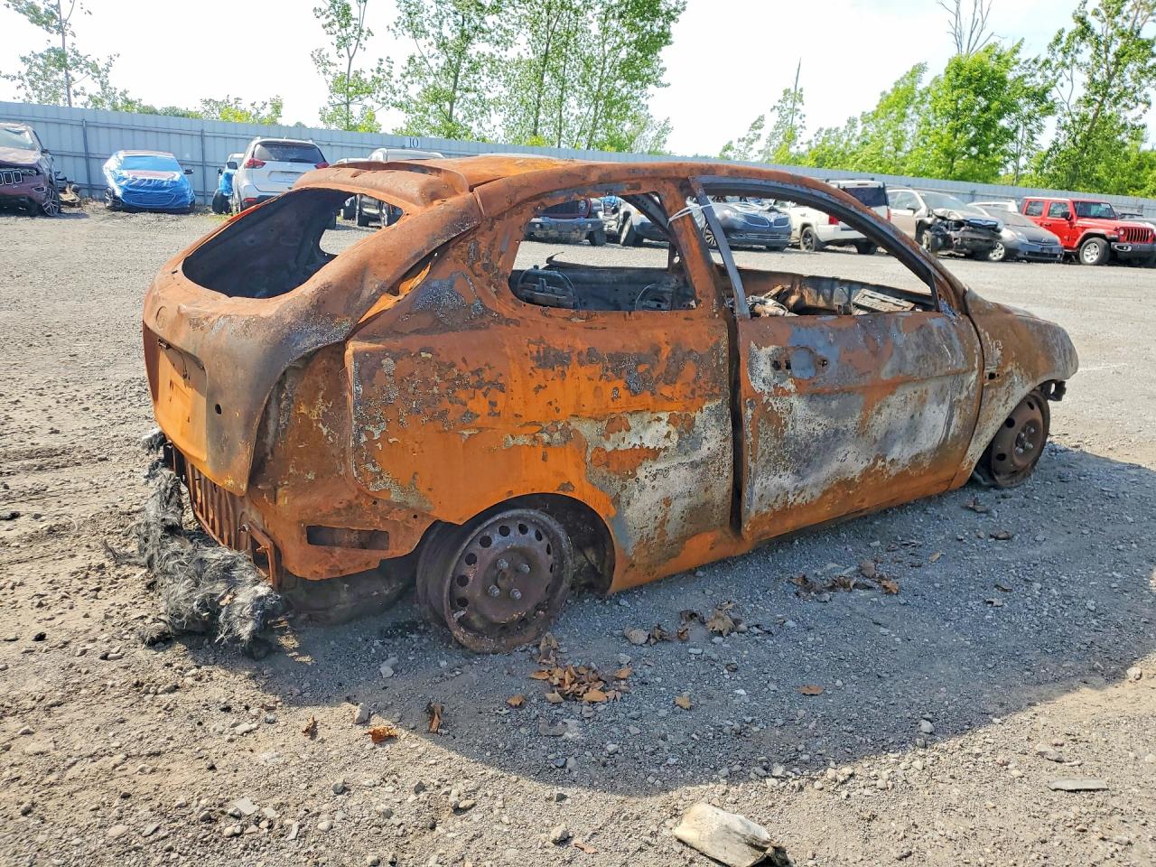 2009 Hyundai Accent Gs Пожар vin: KMHCM36C89U124085