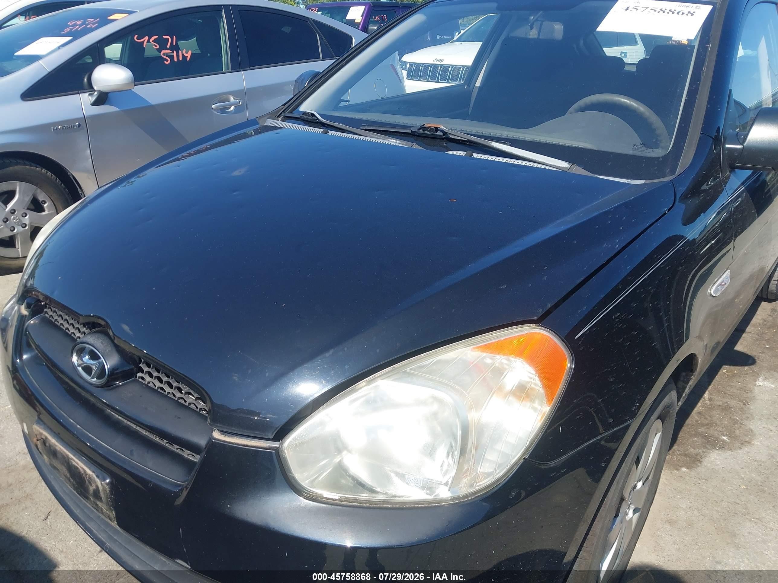 2009 Hyundai Accent Gs Black vin: KMHCM36C89U131277