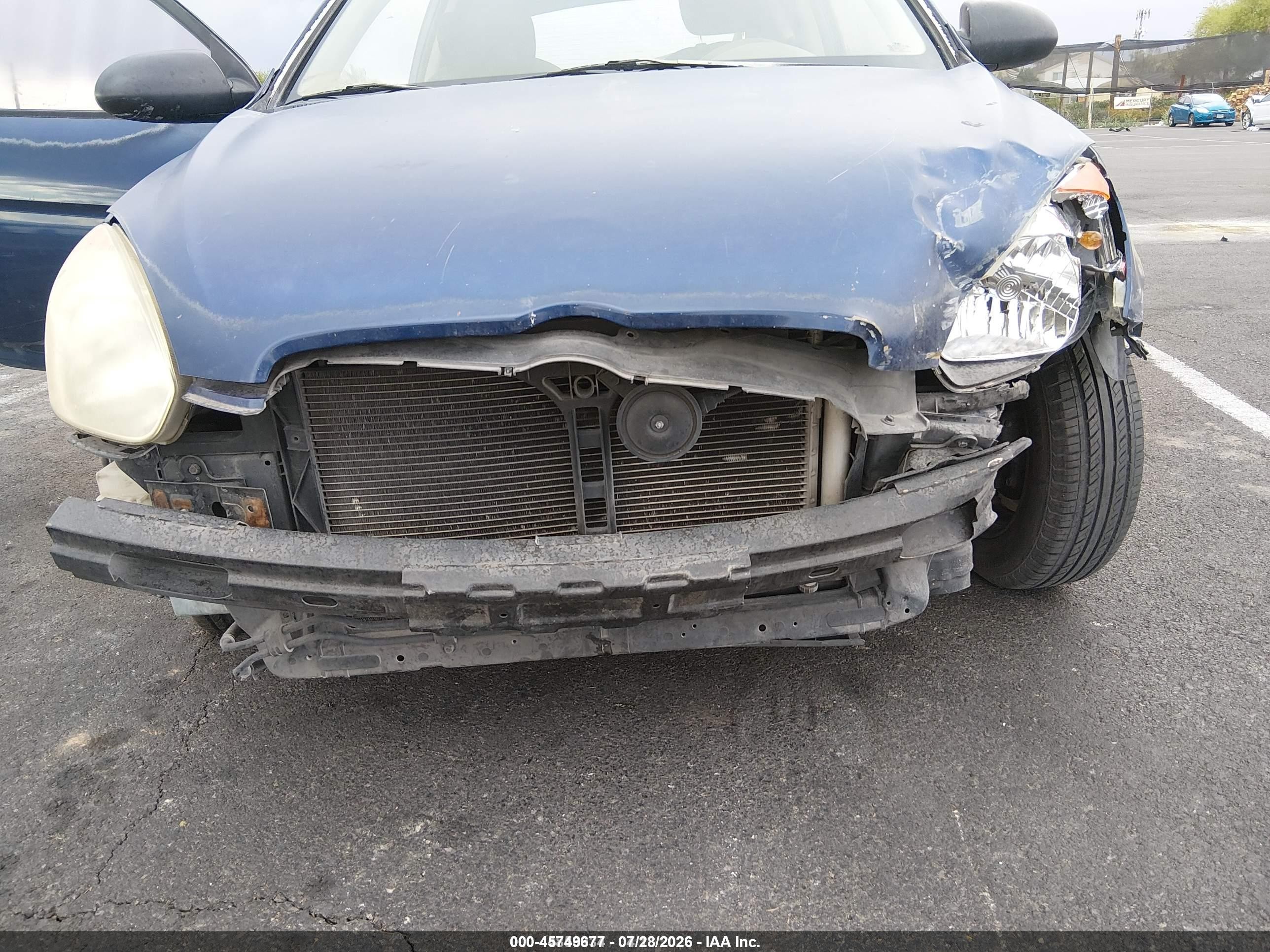 2007 Hyundai Accent Gs Blue vin: KMHCM36C97U016636