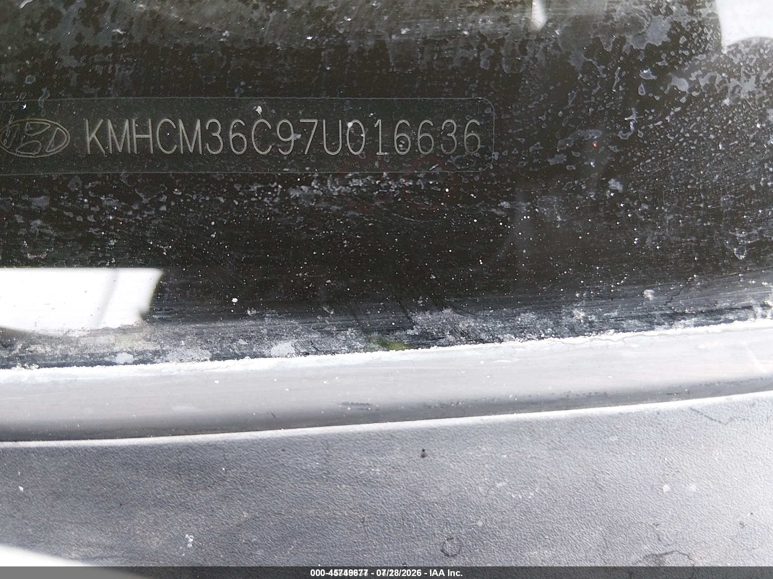 2007 Hyundai Accent Gs Blue vin: KMHCM36C97U016636