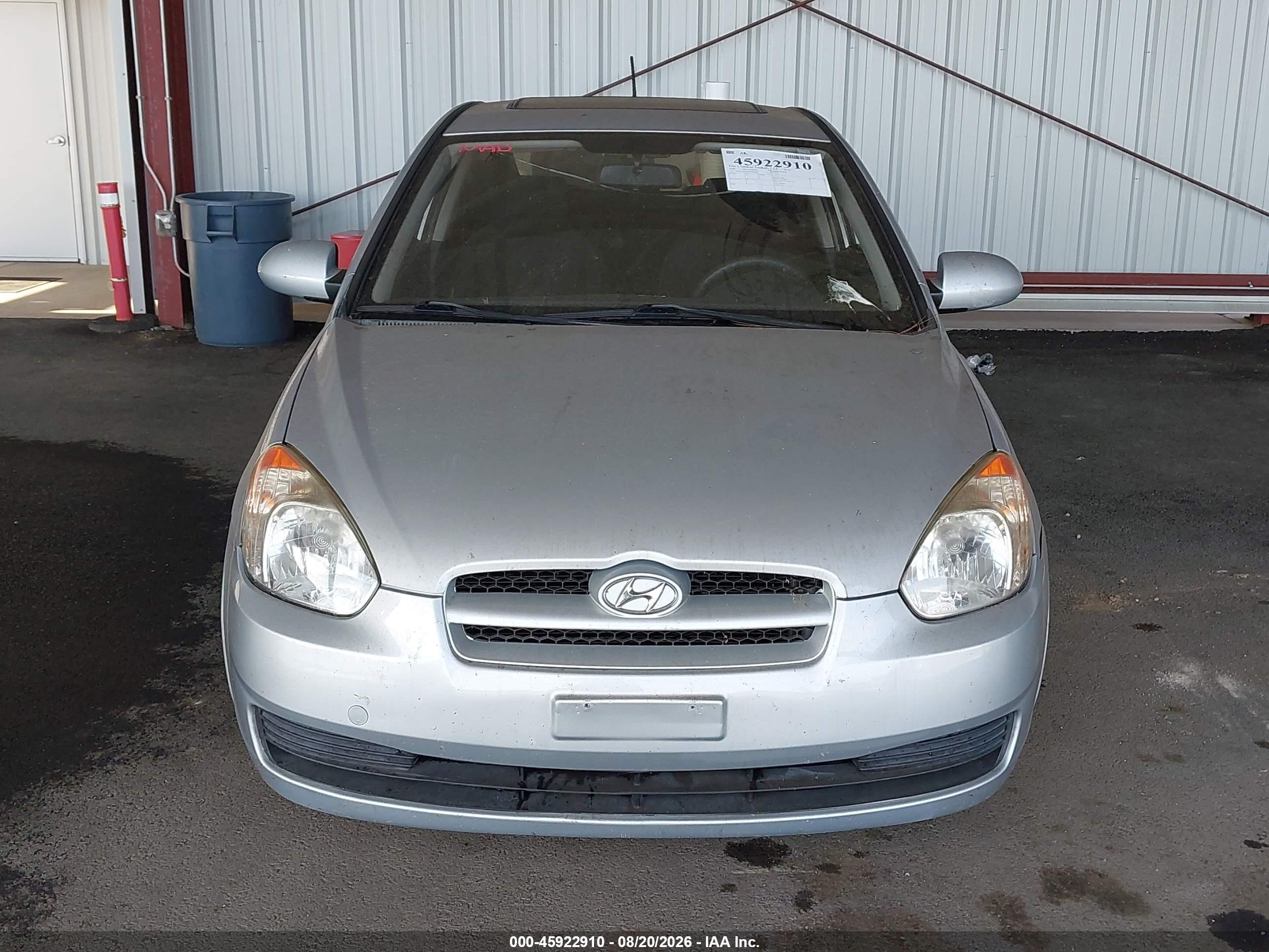 2008 Hyundai Accent Gs Gray vin: KMHCM36C98U079642