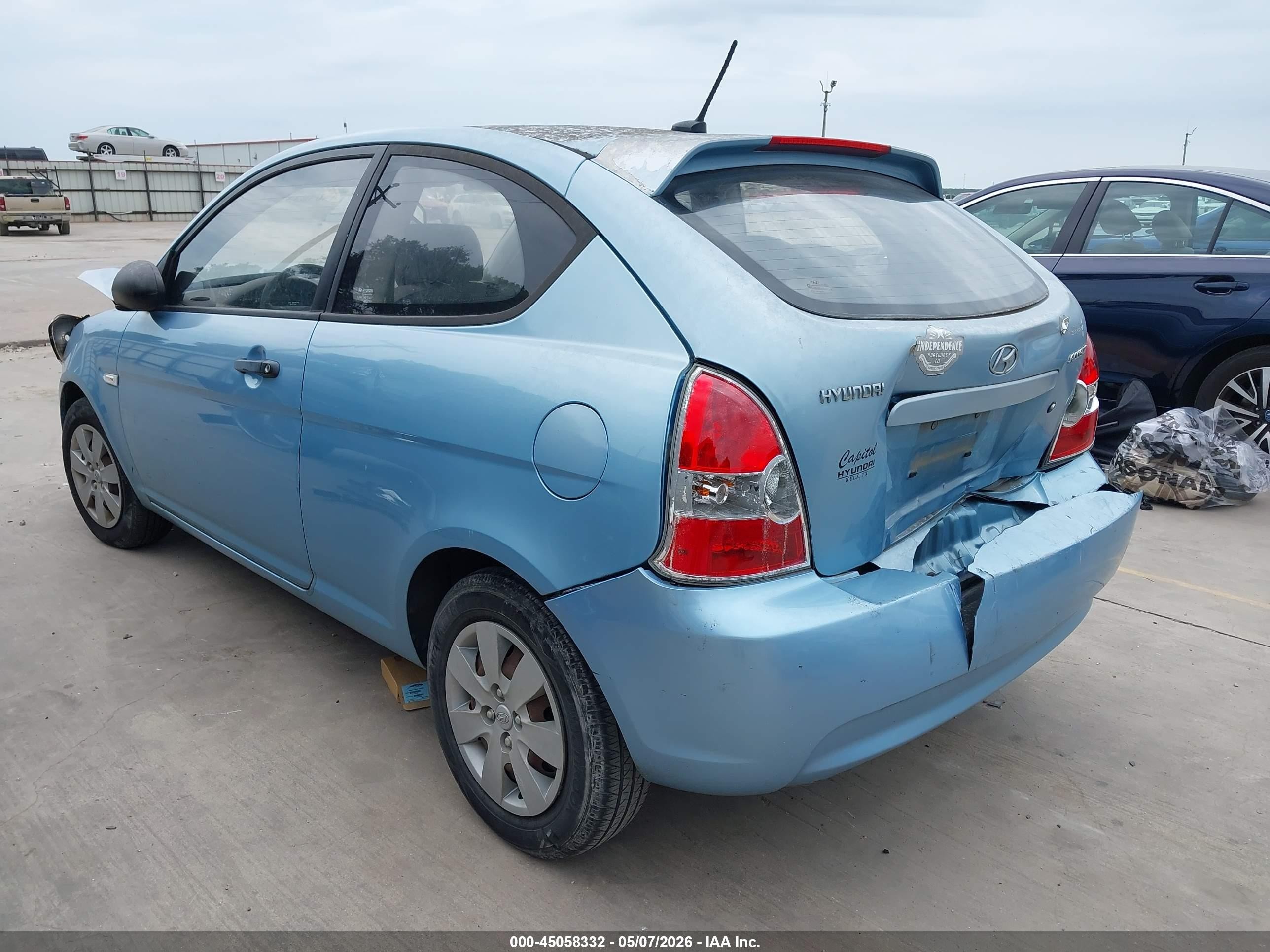 2008 Hyundai Accent Gs Синий vin: KMHCM36C98U091547