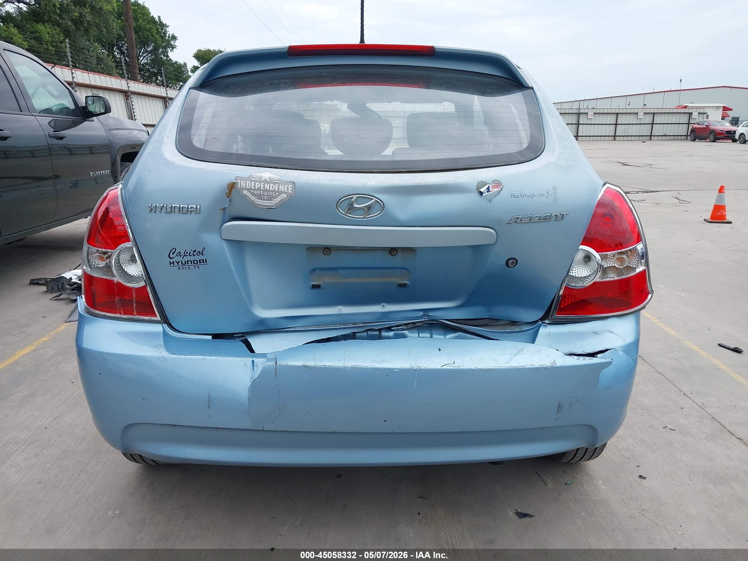 2008 Hyundai Accent Gs Синий vin: KMHCM36C98U091547