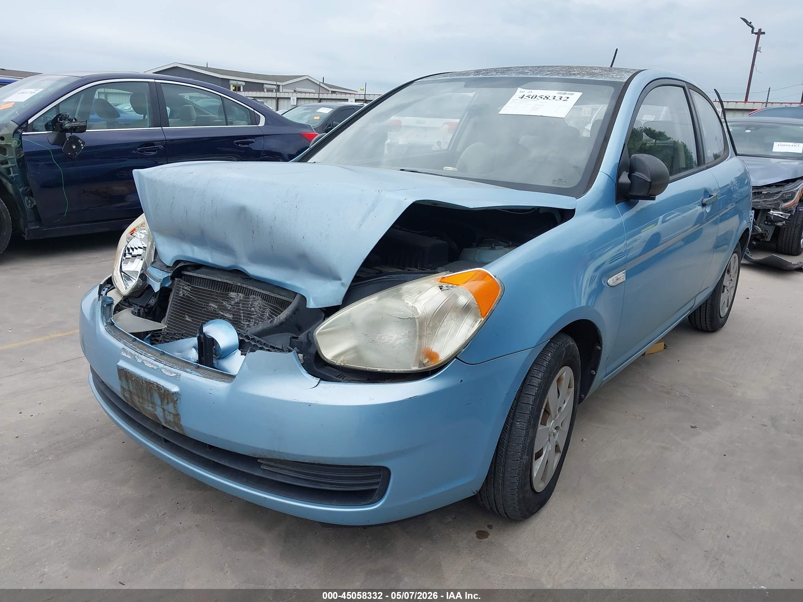 2008 Hyundai Accent Gs Синий vin: KMHCM36C98U091547